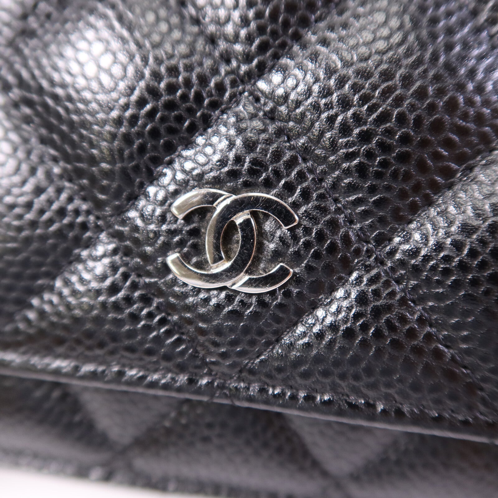 CHANEL 牛皮皮革WOC Wallet On Chain銀扣鏈帶肩背袋