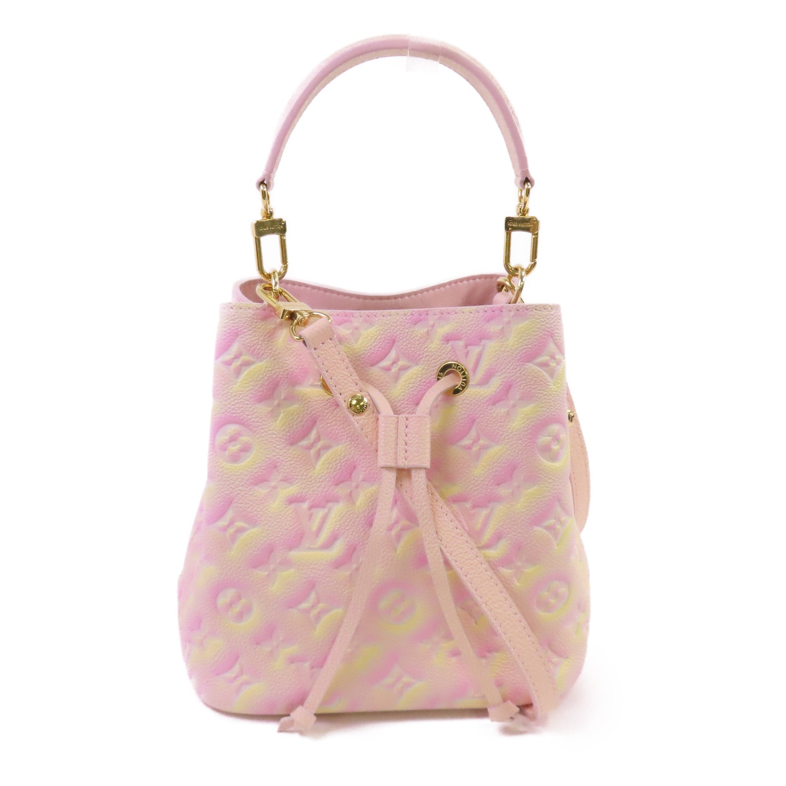 LOUIS VUITTON Monogram Empreinte NeoNoe BB金扣手挽肩背兩用袋