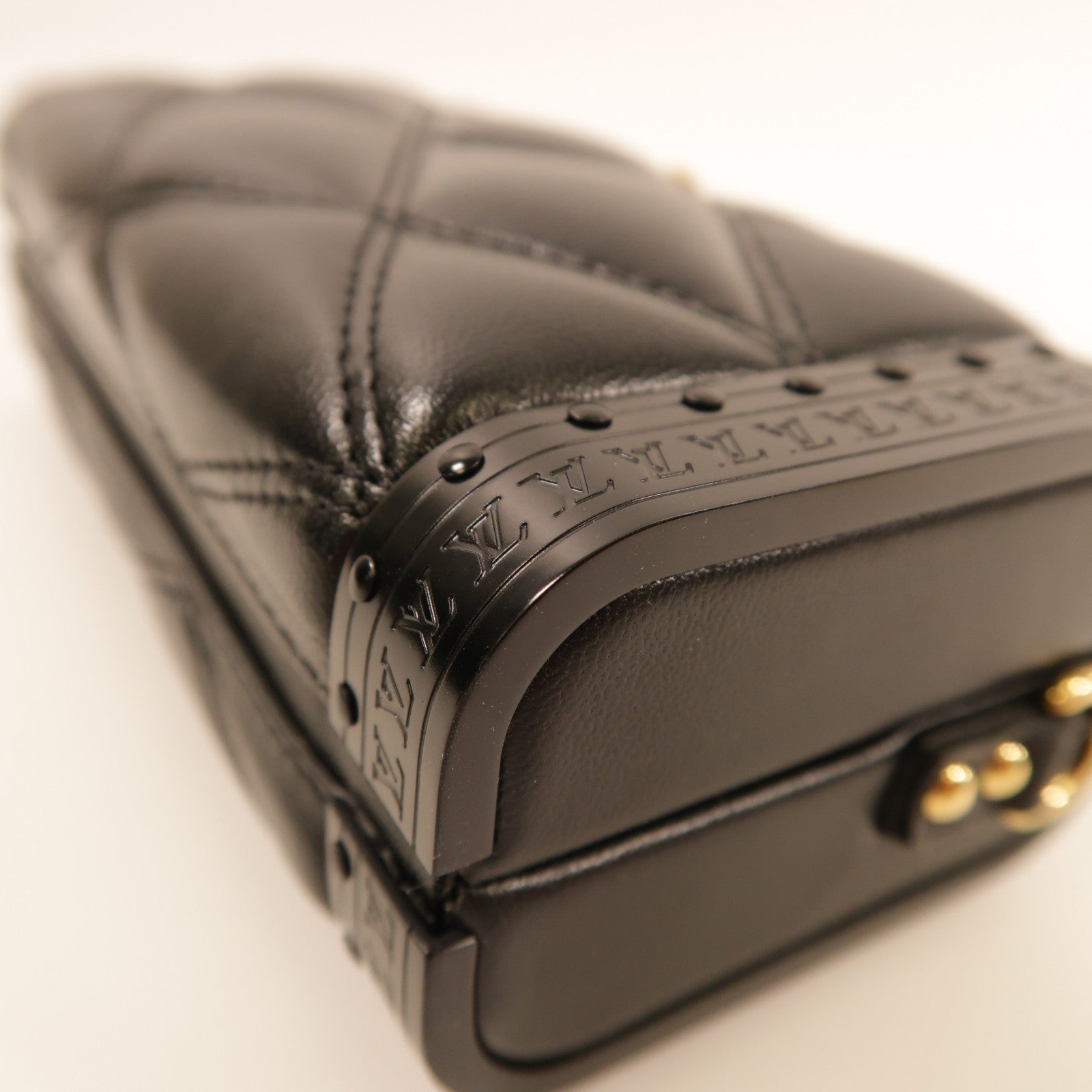 LOUIS VUITTON LV Vanity Case 2 Way Shoulder Bag M23575 Calfskin Leather Black