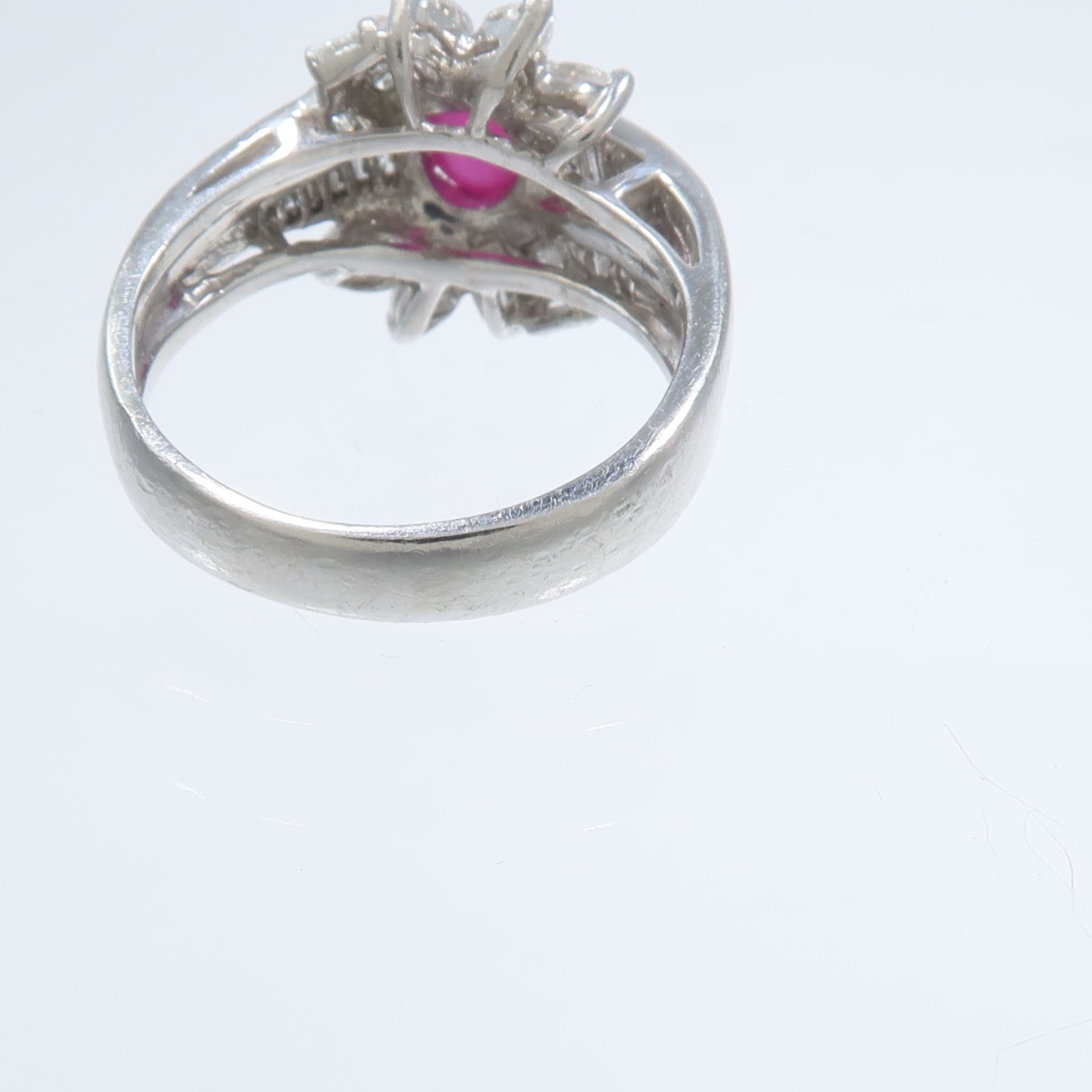 JEWELRY PT900鉑金Ruby Diamond Ring紅寶石/鑽石戒指