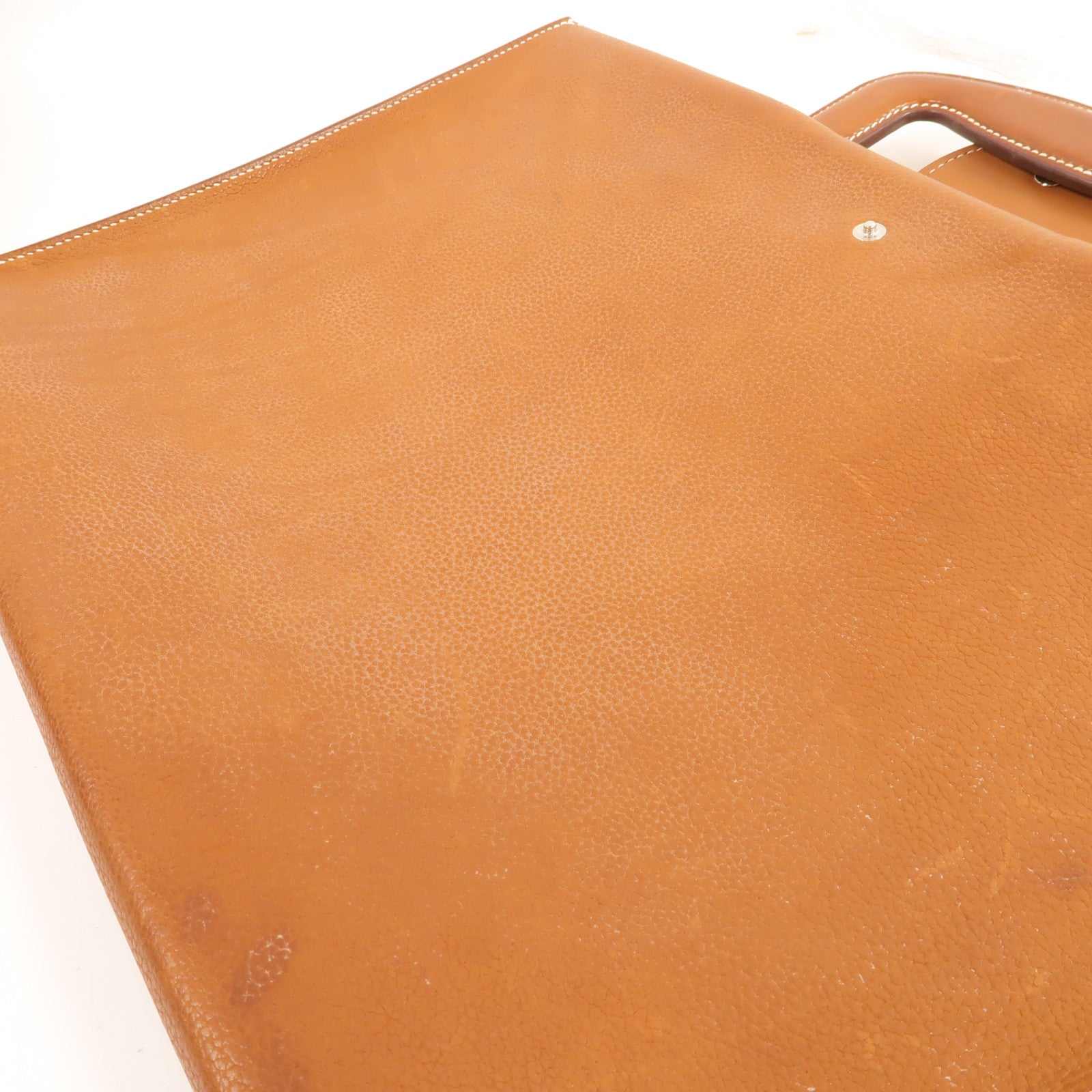 HERMES Barenia皮革Tribune Briefcase公事包Fauve
