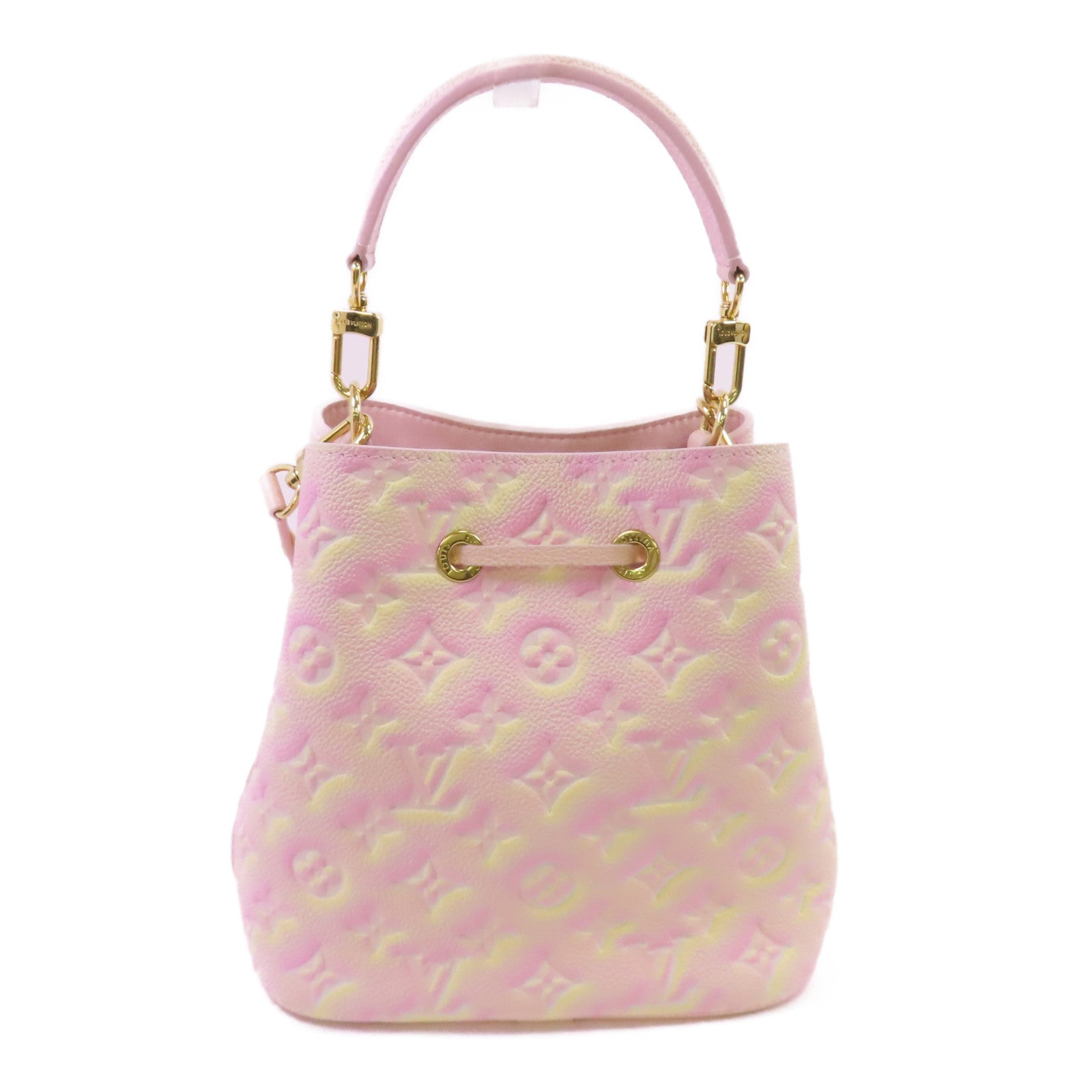 LOUIS VUITTON Monogram Empreinte NeoNoe BB金扣手挽肩背兩用袋