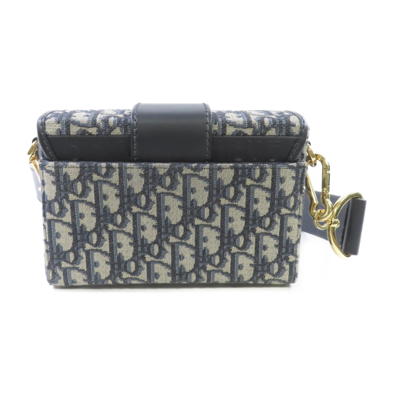 Dior Oblique帆布Mini Montaiqne 30 Shoulder Bag金扣肩背袋啡色/藍色