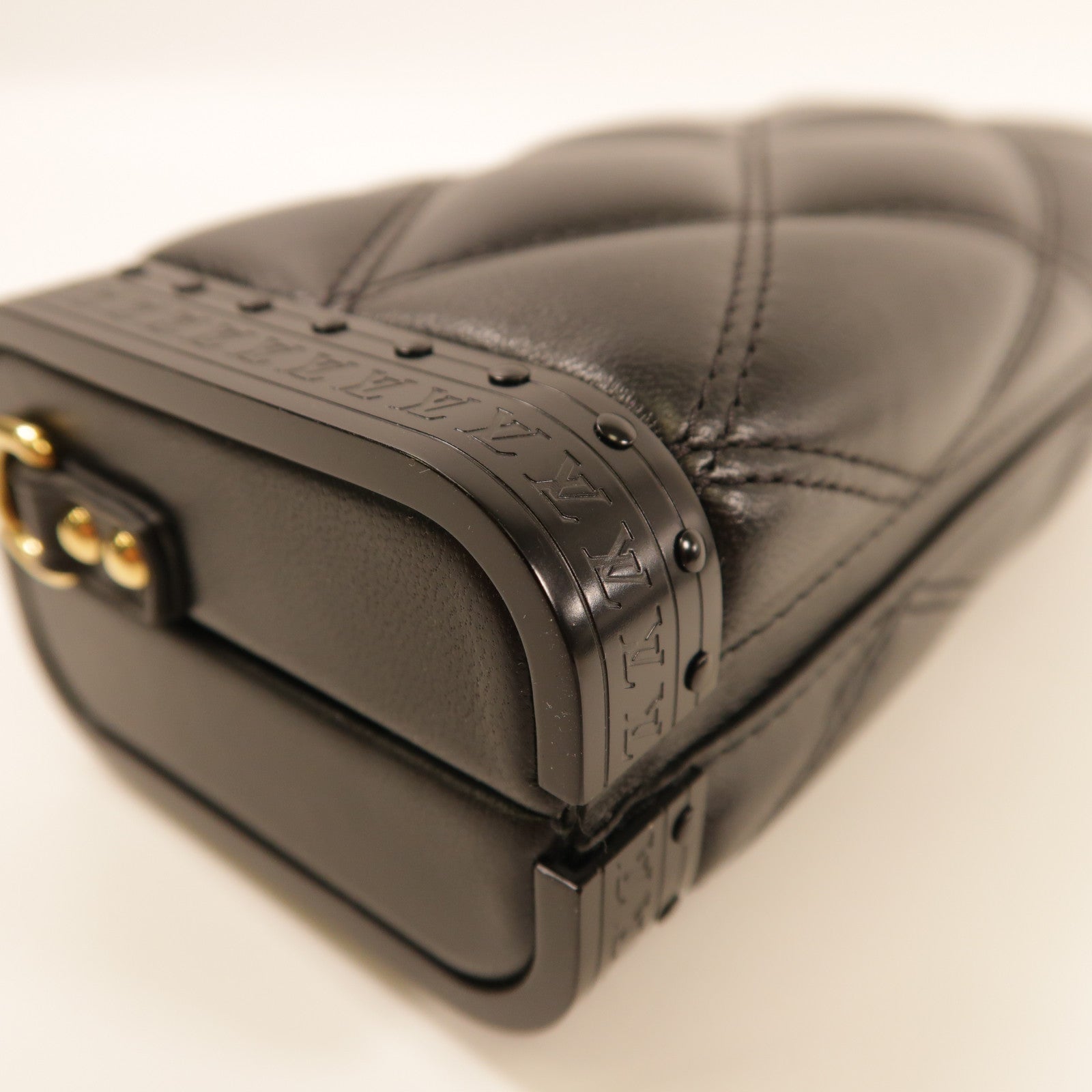 LOUIS VUITTON LV Vanity Case 2 Way Shoulder Bag M23575 Calfskin Leather Black