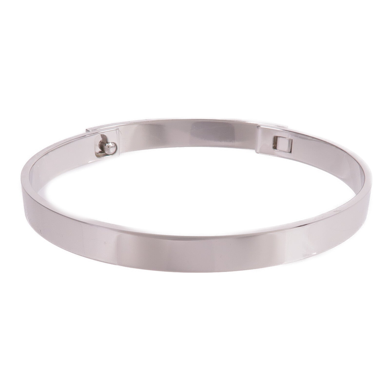 HERMES 18K白金Collier de chien Bracelet鑽石手鐲