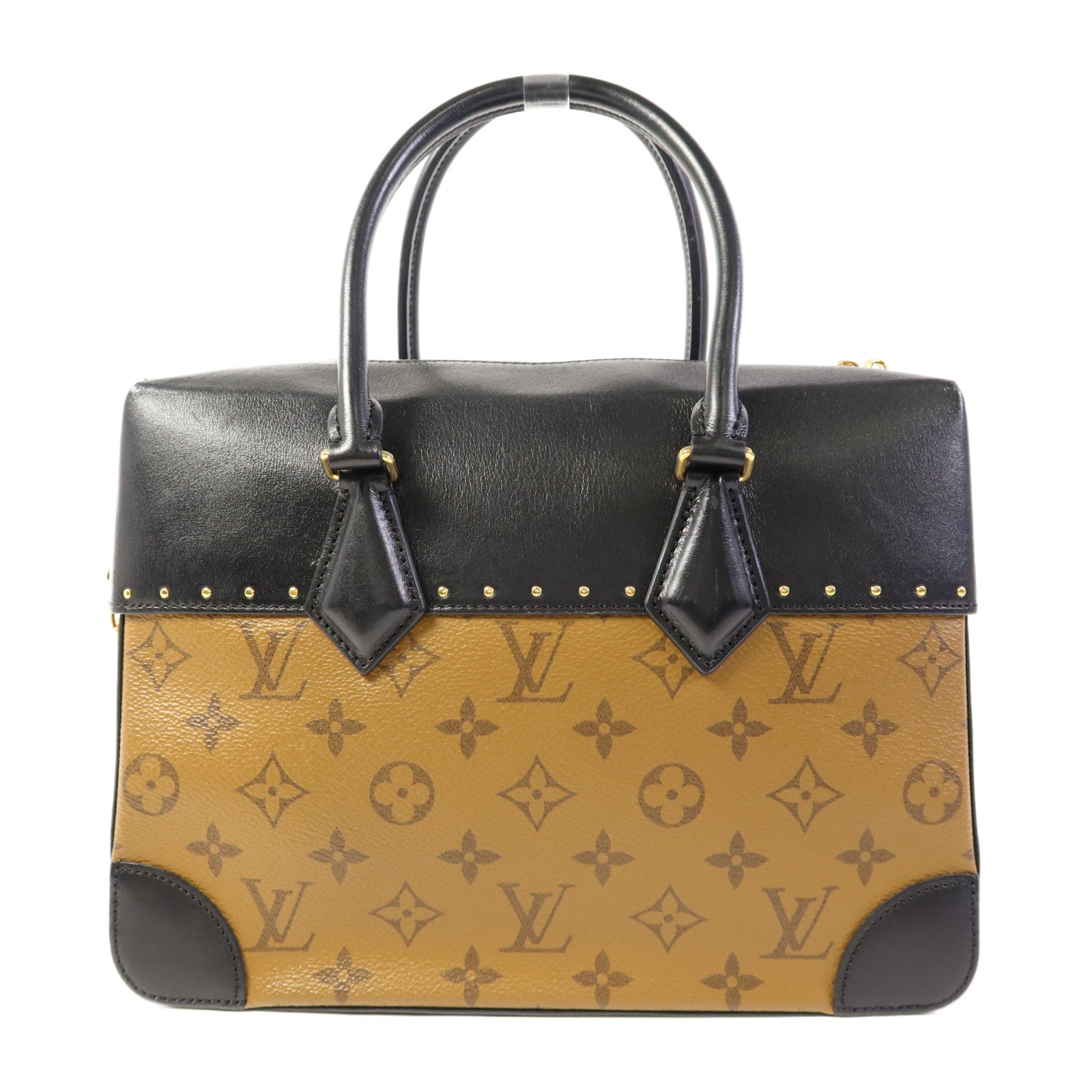 LOUIS VUITTON Monogram Reverse City Malle金扣手挽肩背兩用袋