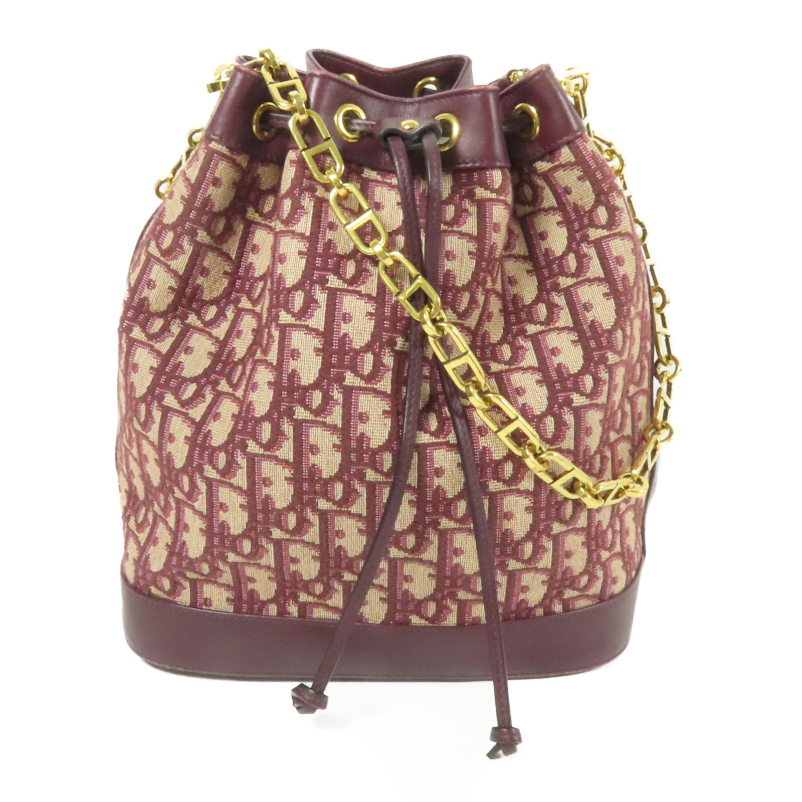 Dior 帆布Oblique Bucket金扣肩背袋