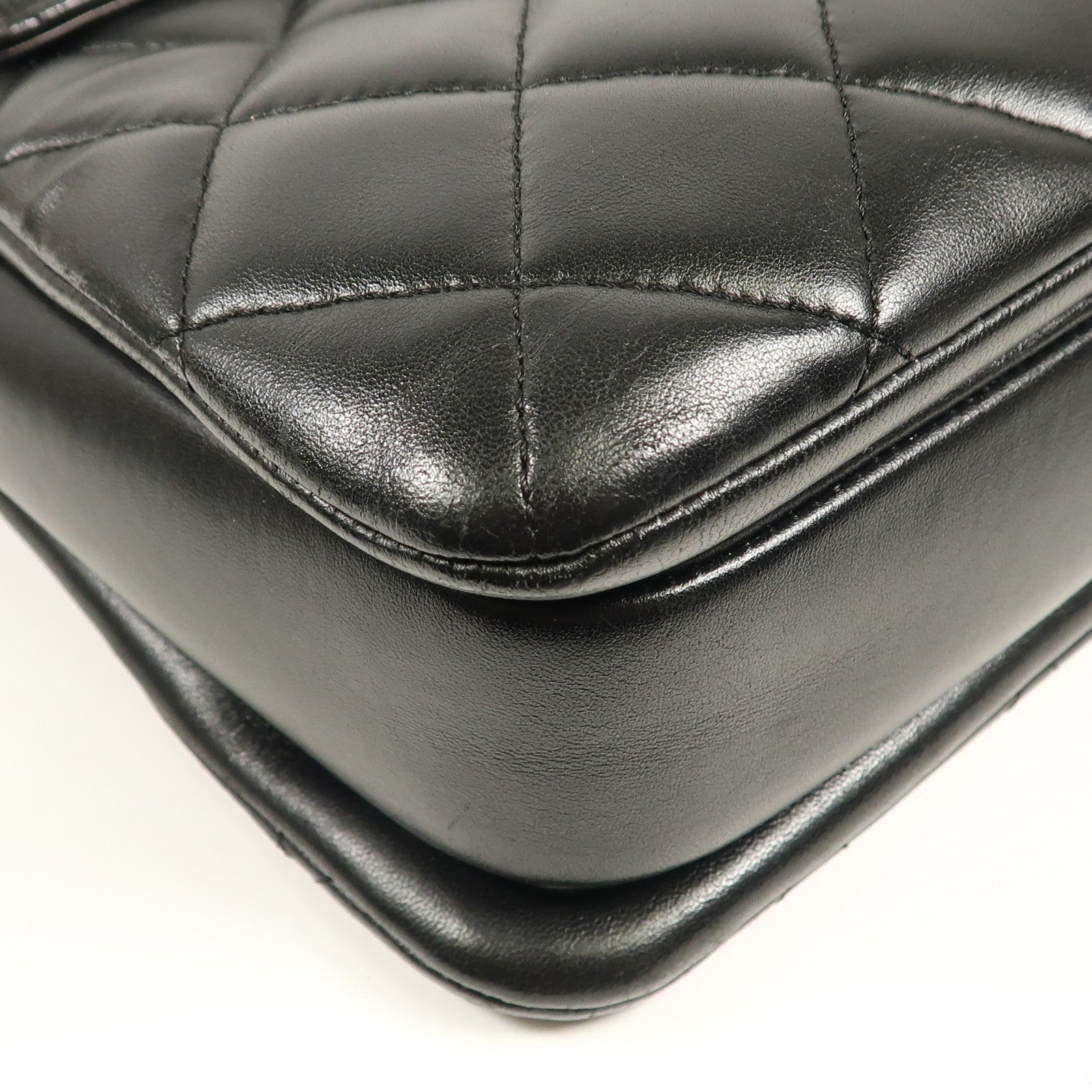 CHANEL CC GHW Trendy CC 2 Way Bag Lambskin Leather Black