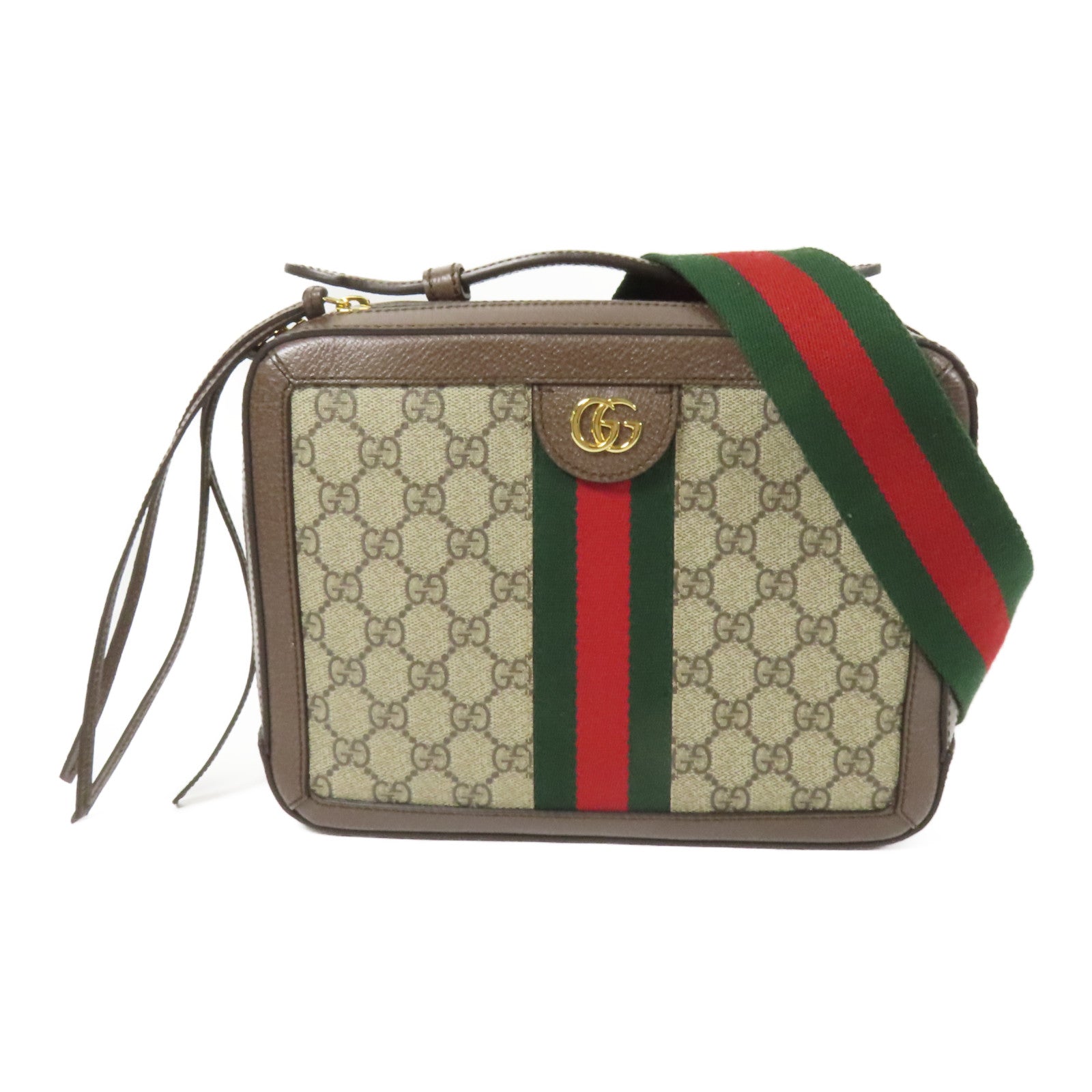 GUCCI 塗層帆布GG Ophidia金扣手挽肩背兩用袋