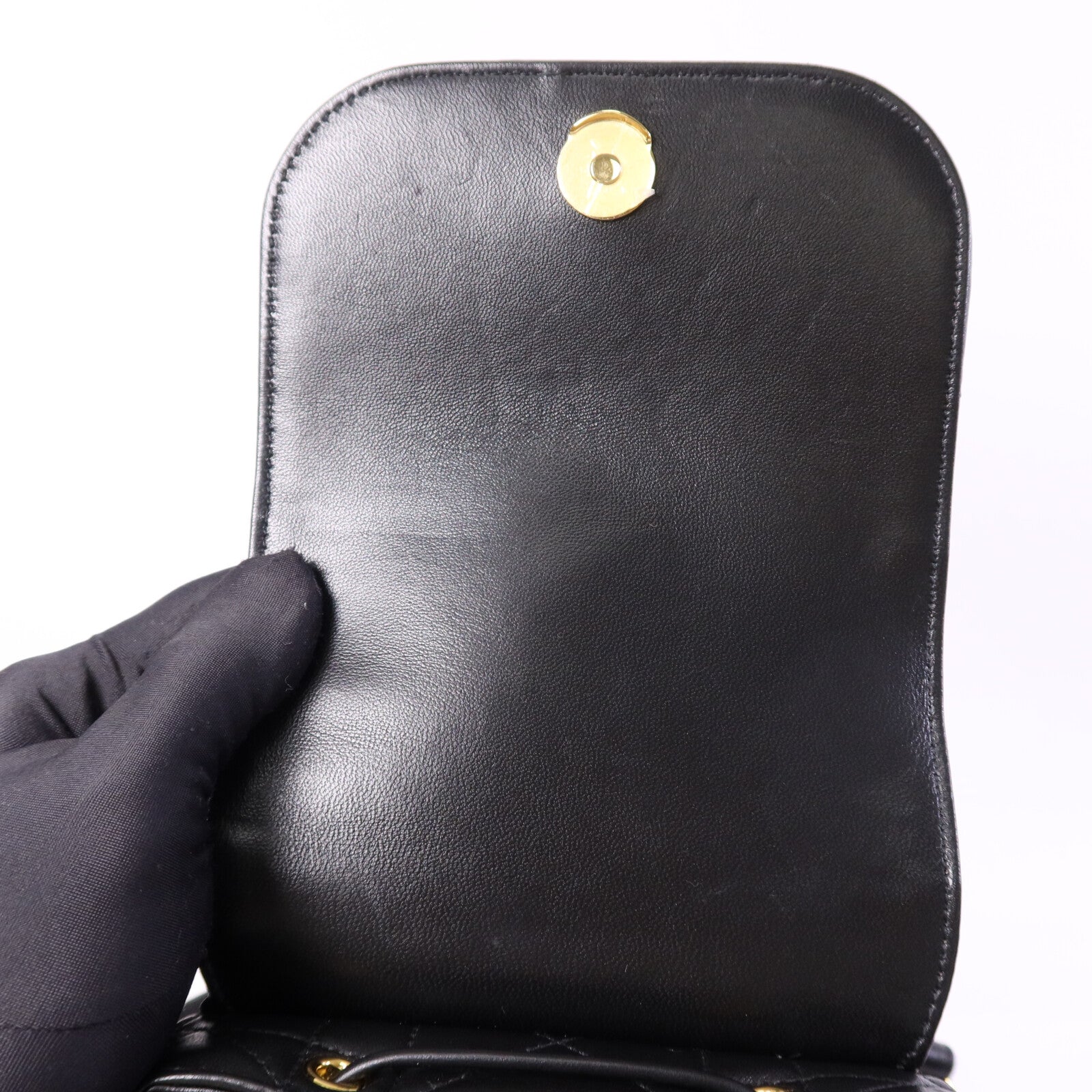 Dior 【激減優惠】羊皮皮革Caro Backpack Medium金扣背包