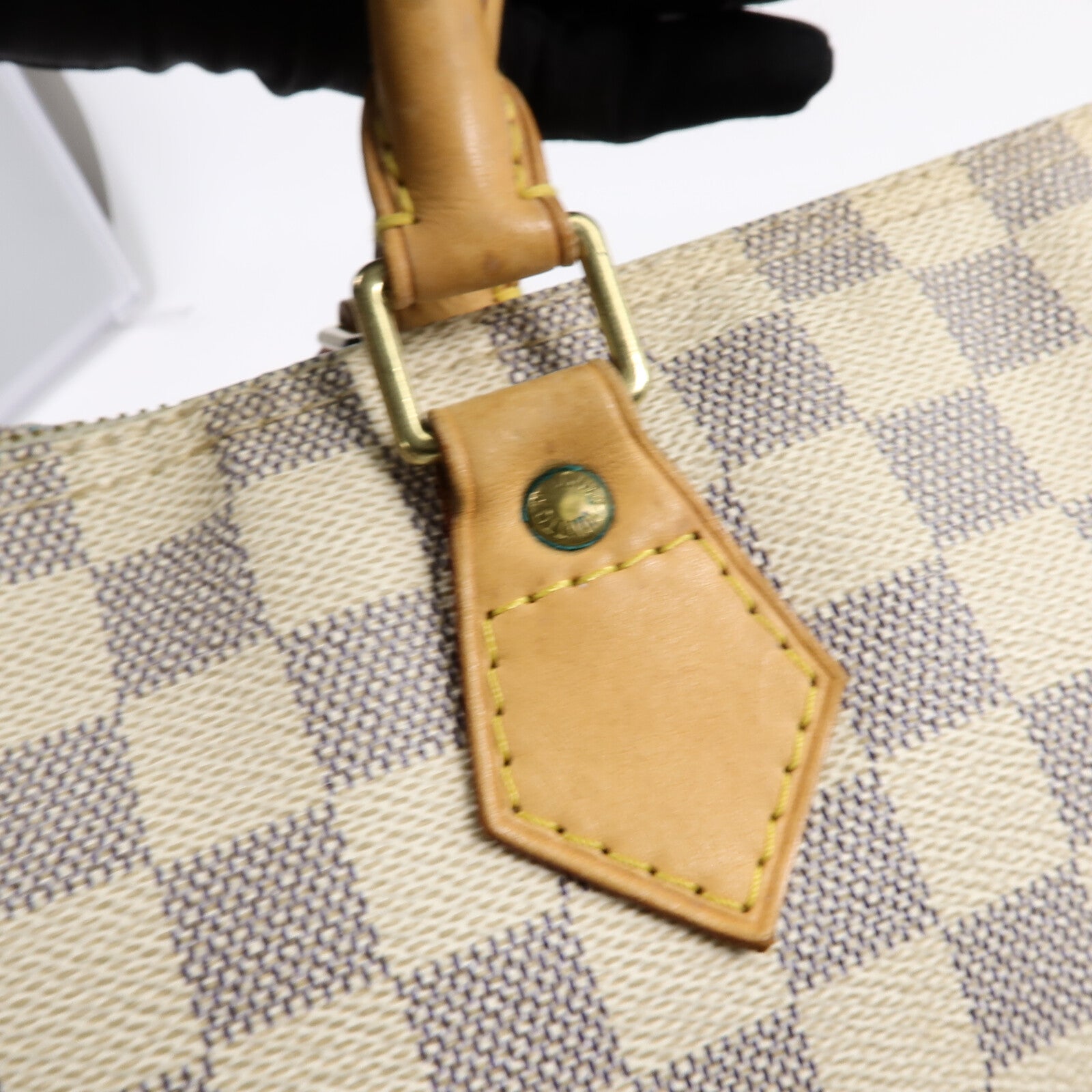 LOUIS VUITTON Damier Azur Speedy 30手挽袋