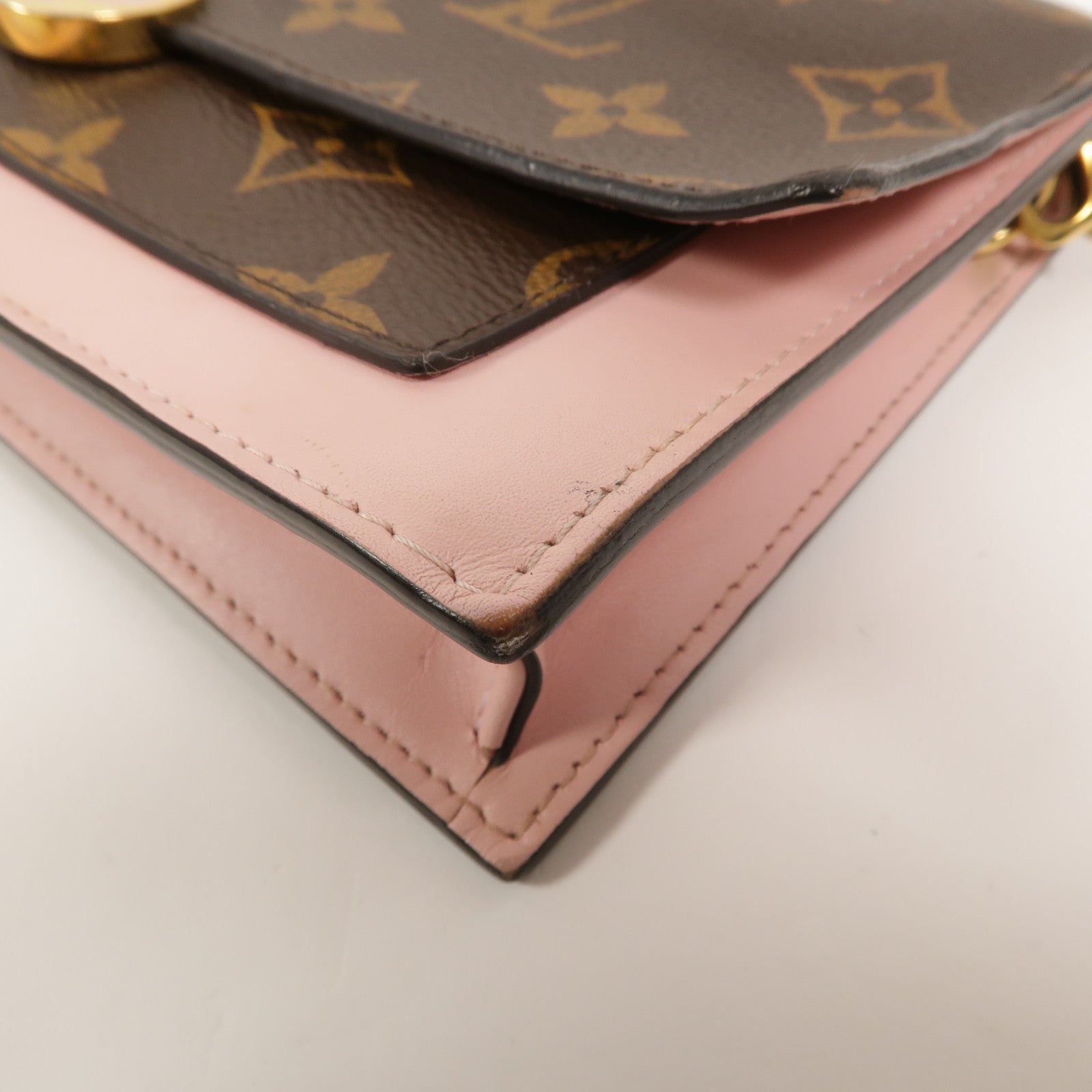 LOUIS VUITTON Monogram Flore Chain Wallet鏈帶肩背袋