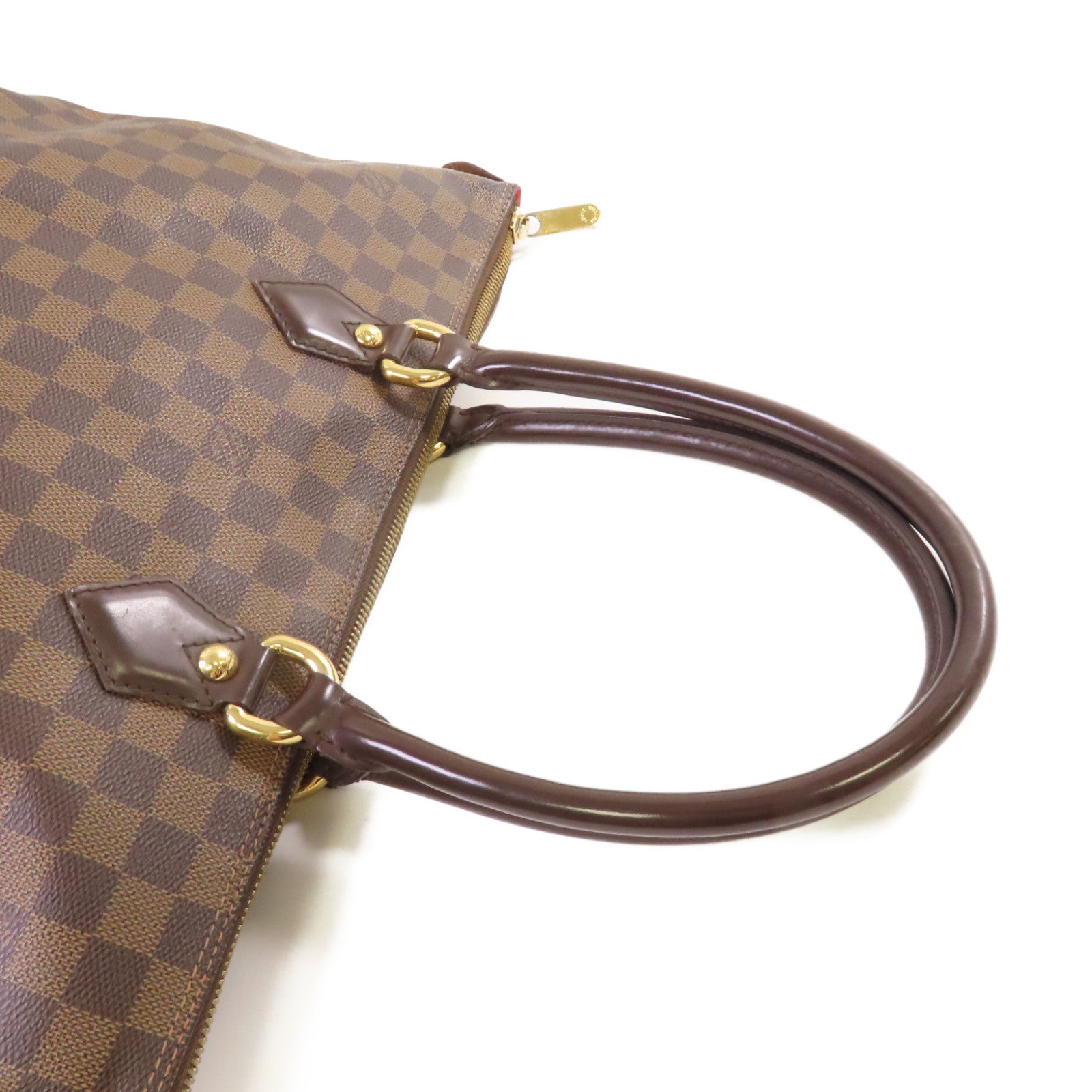 LOUIS VUITTON Damier Ebene Saleya MM Tote Bag金扣肩背袋啡色