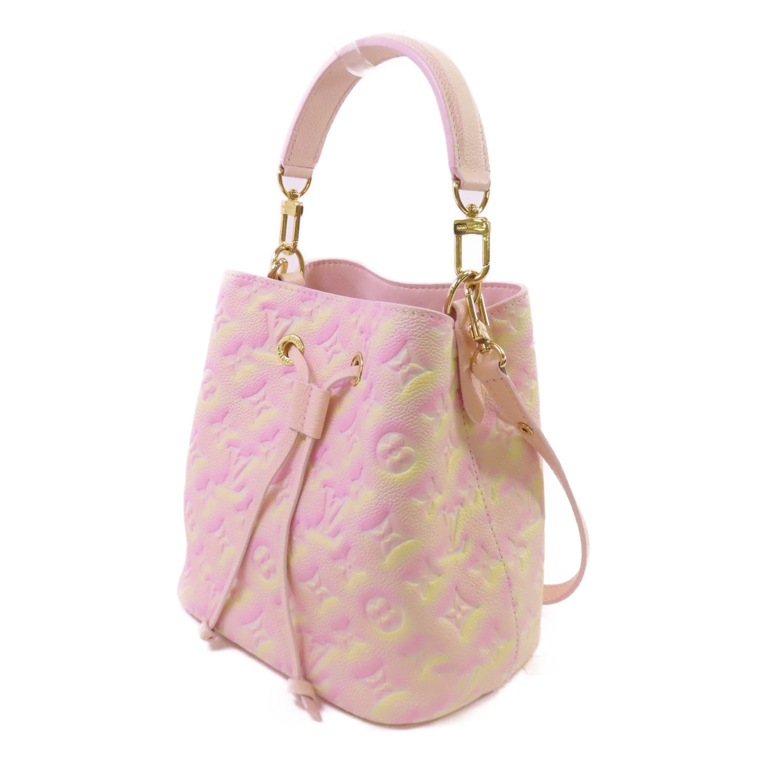 LOUIS VUITTON Monogram Empreinte NeoNoe BB金扣手挽肩背兩用袋