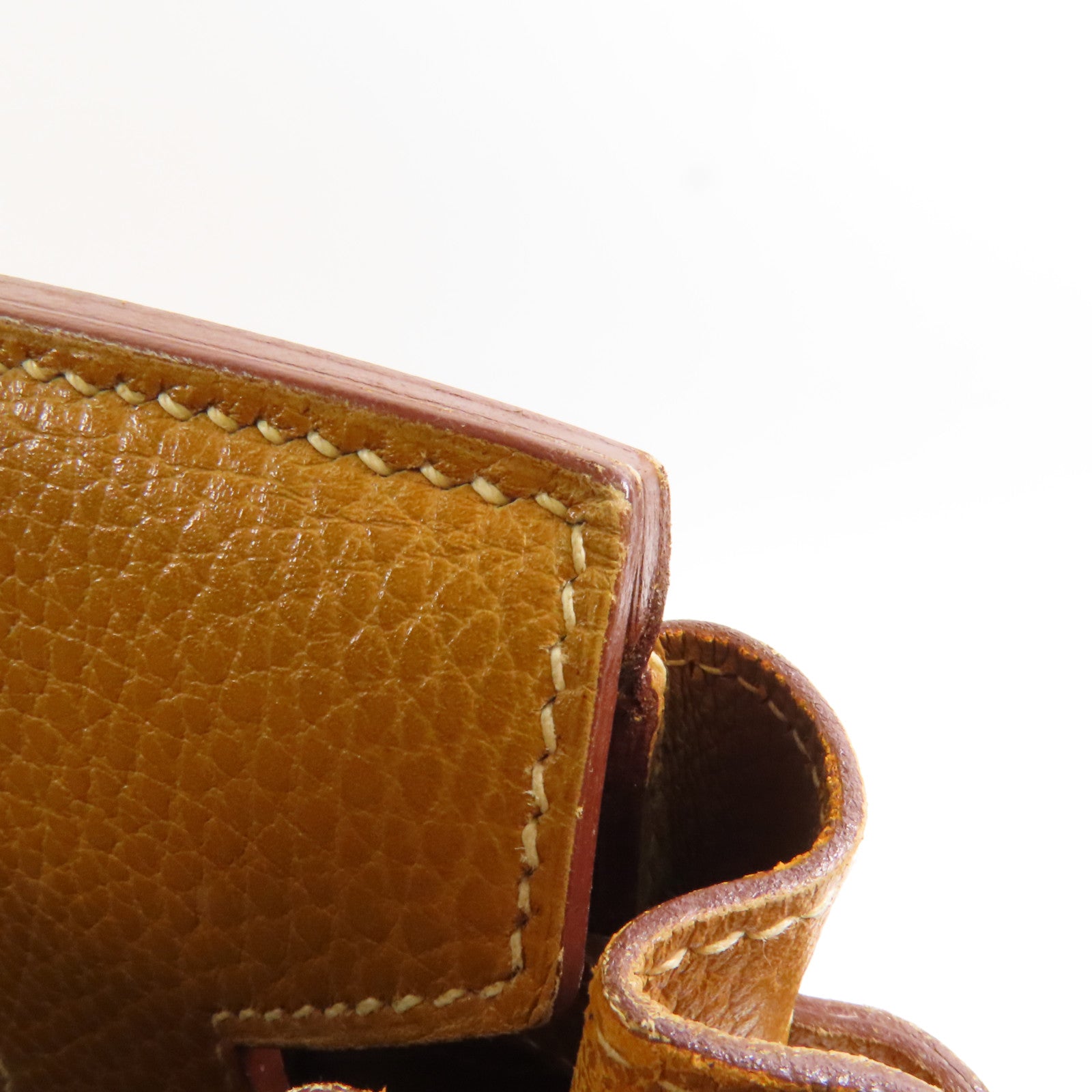 HERMES Ardennes皮革Birkin 30金扣手挽袋Natural