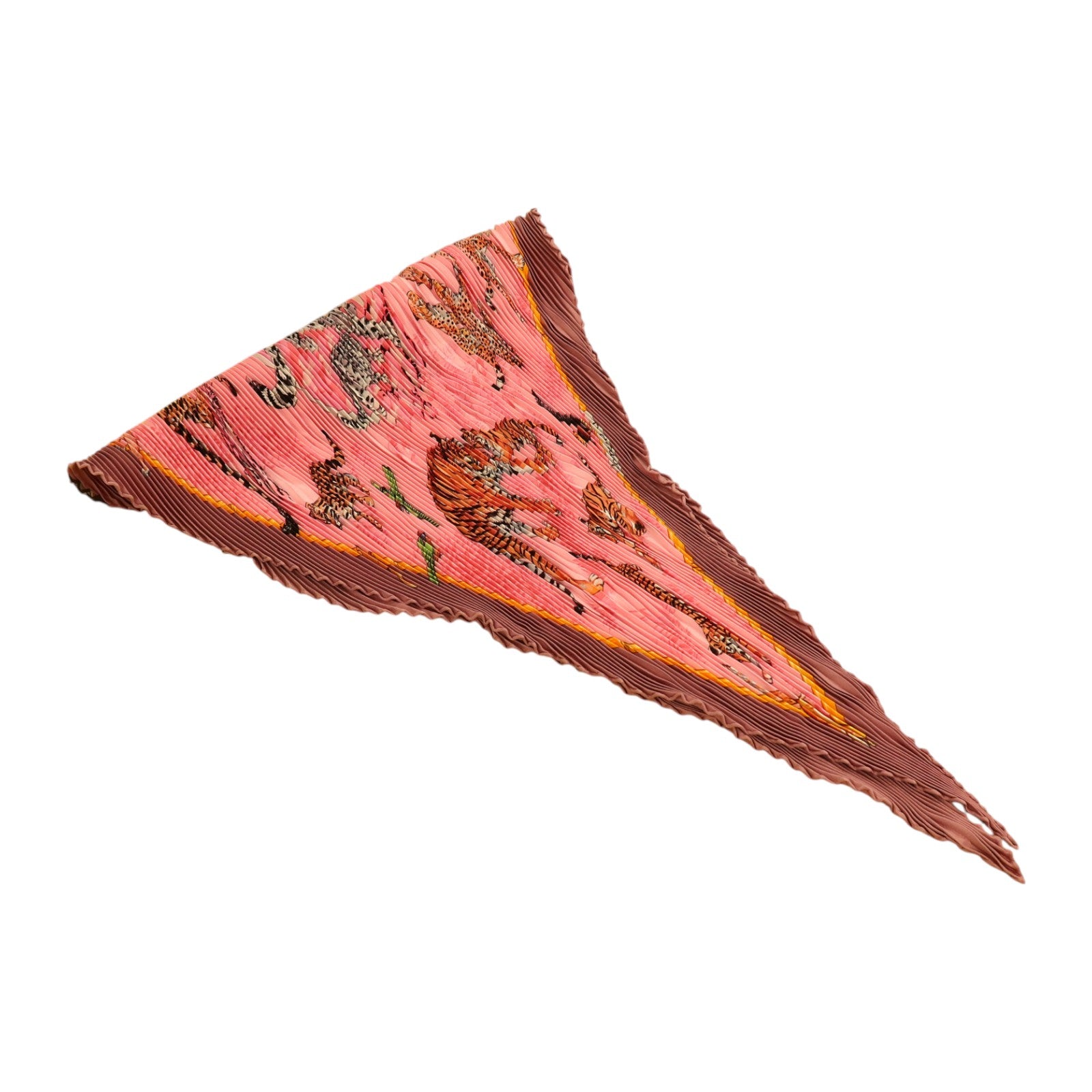 HERMES 絲質Pleated Triangle Scarf絲巾