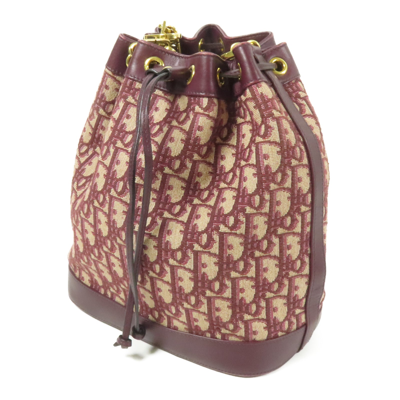 Dior 帆布Oblique Bucket金扣肩背袋