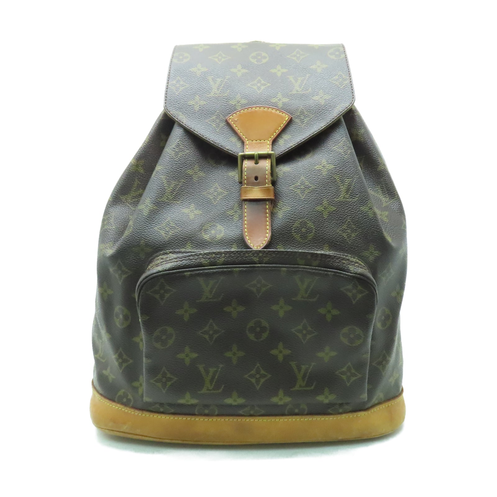 LOUIS VUITTON 【激減優惠】Monogram Montsouris GM金扣背包啡色