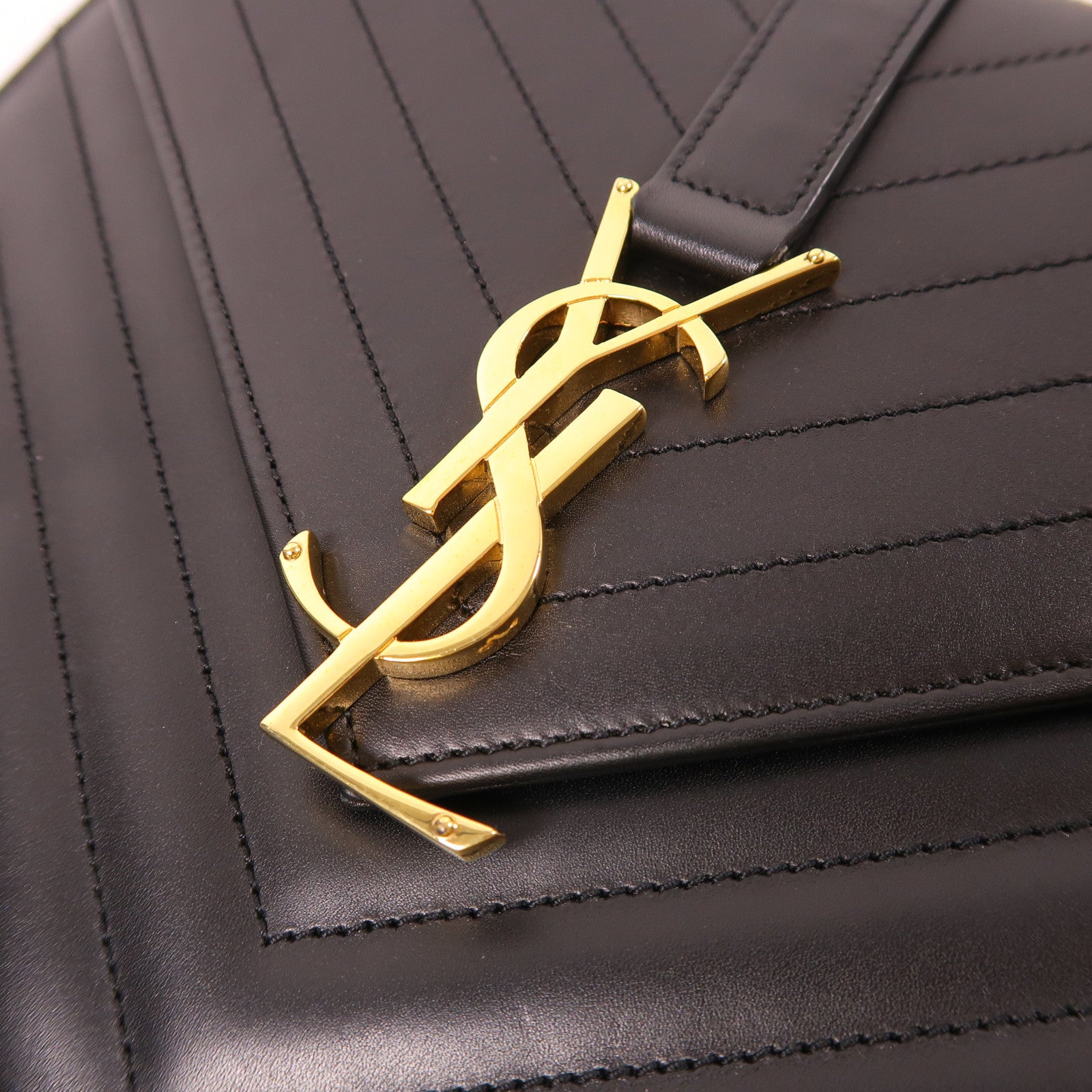 SAINT LAURENT 【激減優惠】牛皮皮革Chain Shoulder金扣鏈帶肩背袋