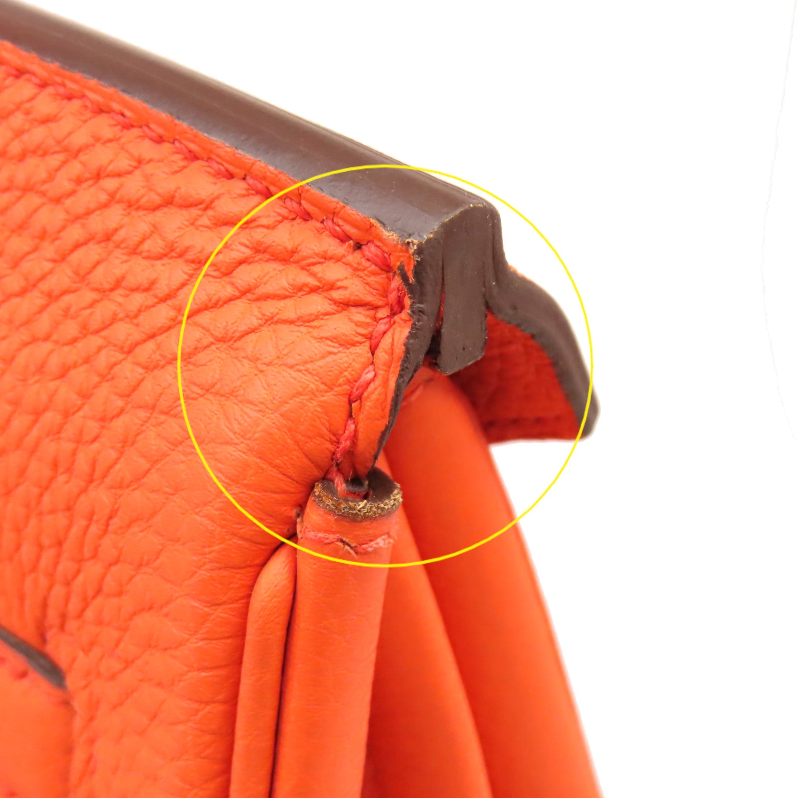 HERMES Togo皮革Birkin 35 Handbag金扣手挽袋Orange Poppy/罌粟花橘色