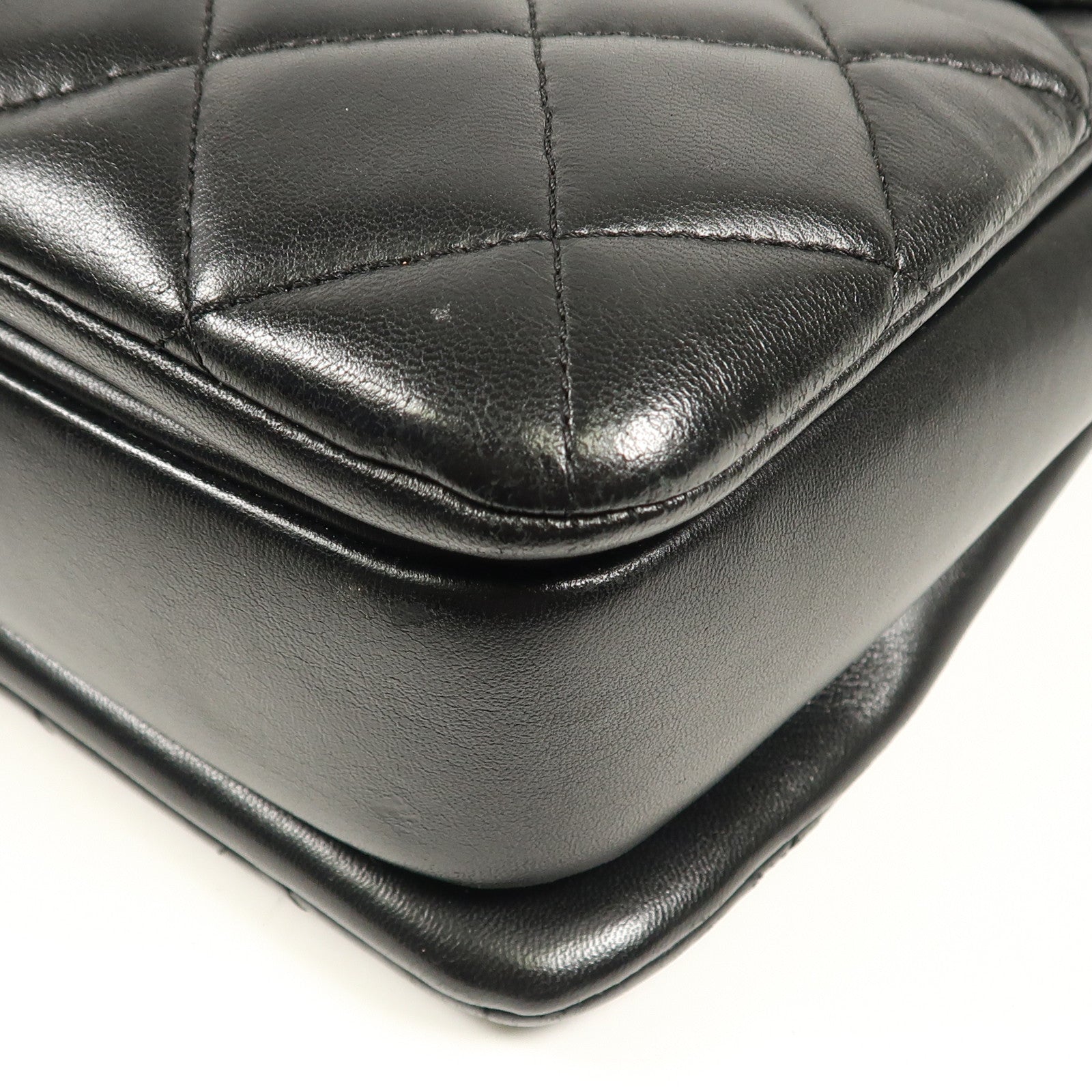 CHANEL CC GHW Trendy CC 2 Way Bag Lambskin Leather Black