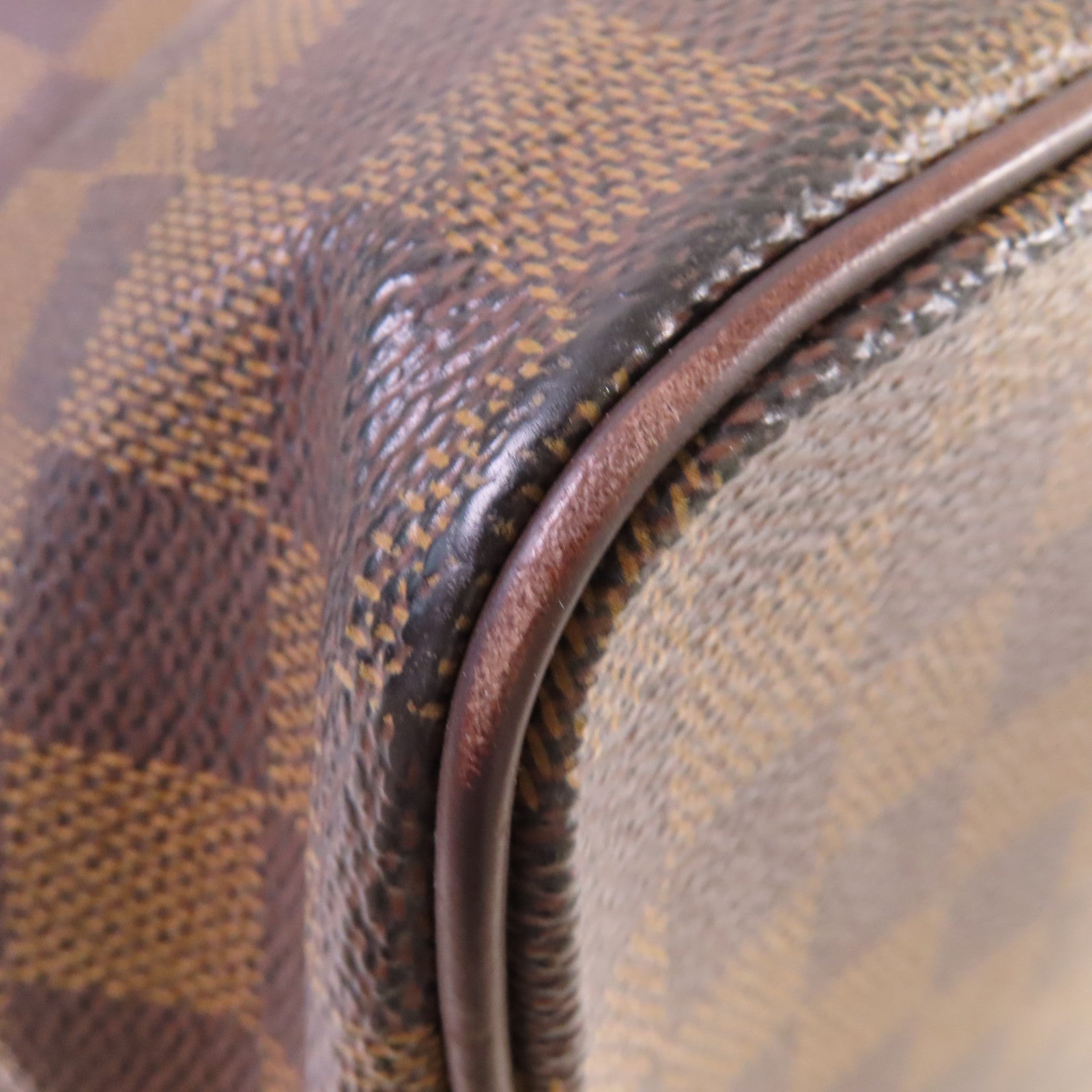 LOUIS VUITTON Damier Ebene Saleya MM Tote Bag金扣肩背袋啡色
