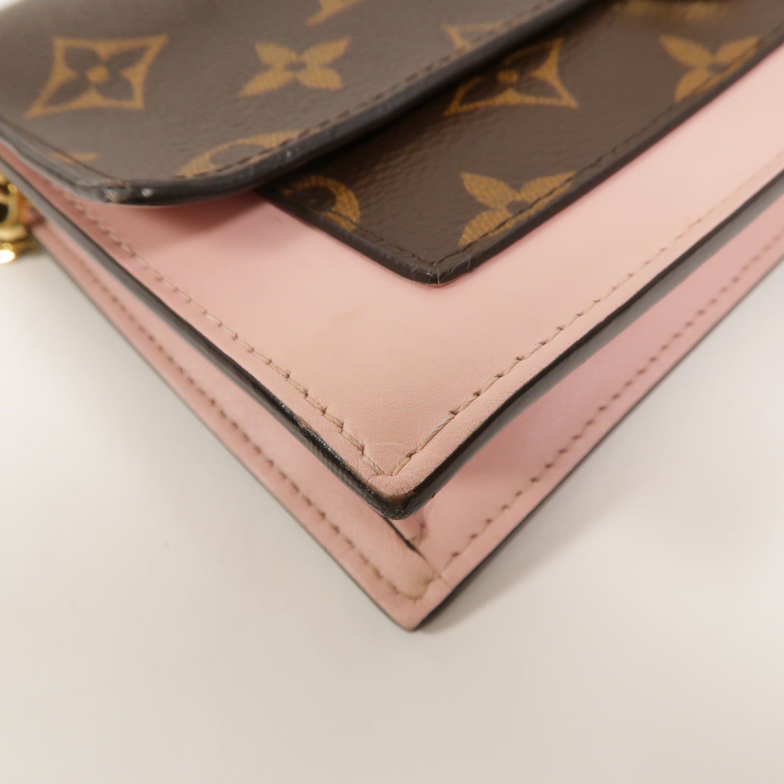 LOUIS VUITTON Monogram Flore Chain Wallet鏈帶肩背袋