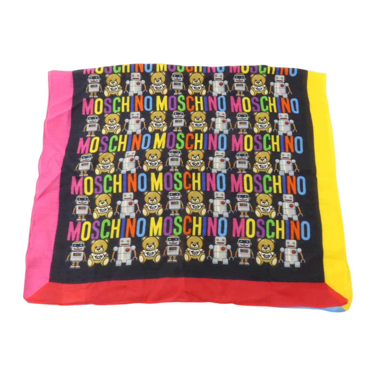 MOSCHINO 莫代爾/羊絨Toy Robot Scarf 145x43cm圍巾