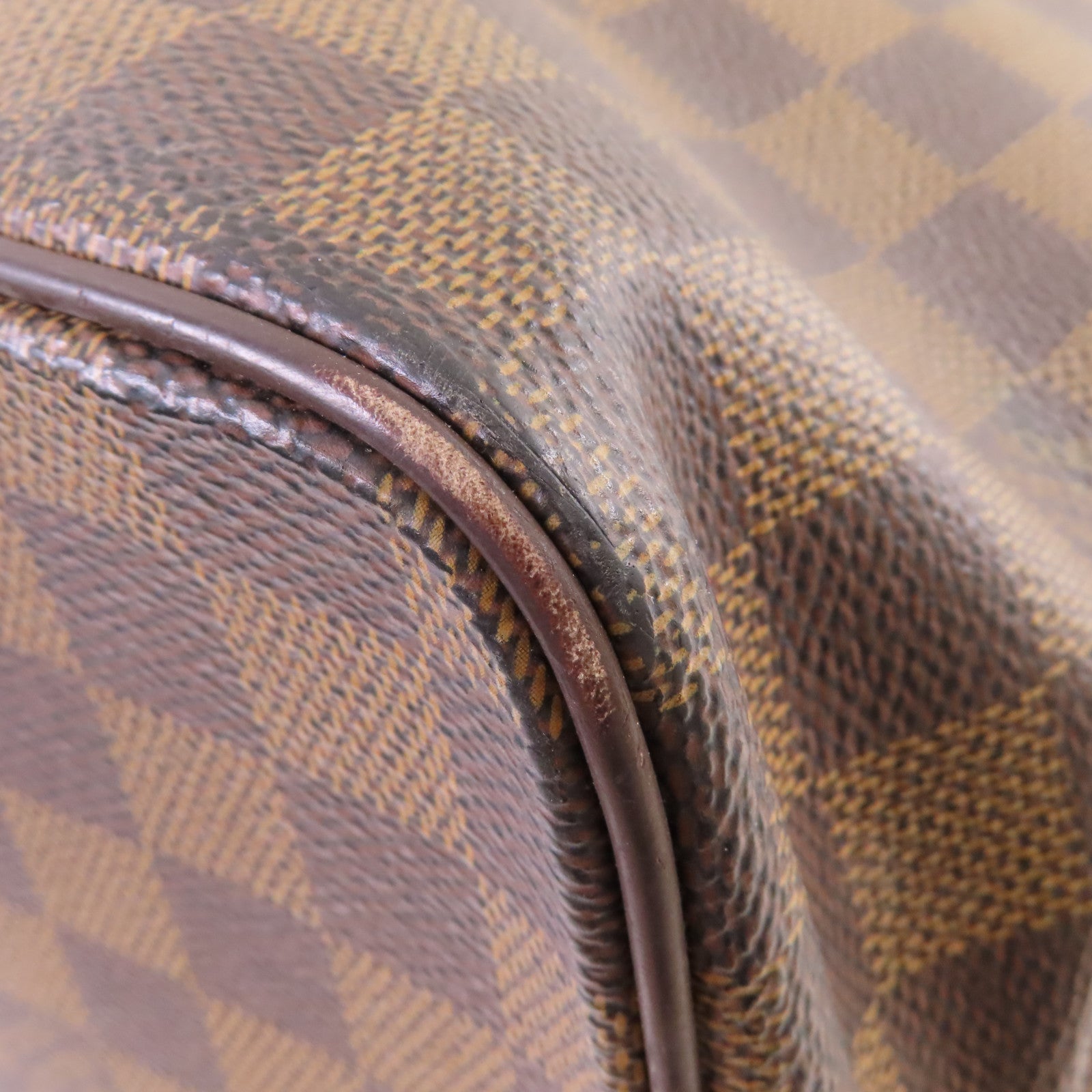 LOUIS VUITTON Damier Ebene Saleya MM Tote Bag金扣肩背袋啡色