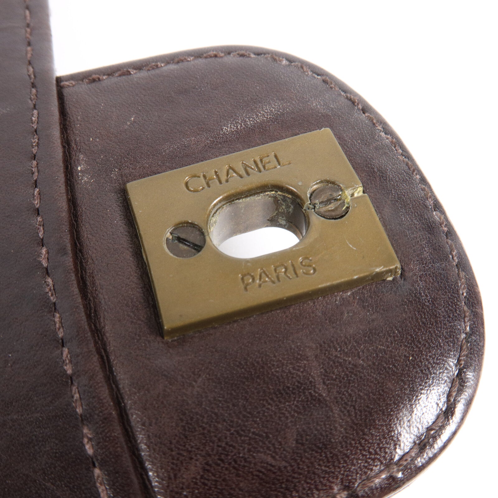 CHANEL 羊皮皮革Vintage Chain Shoulder鏈帶肩背袋