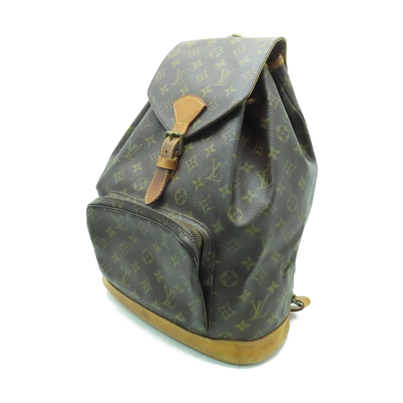 LOUIS VUITTON 【激減優惠】Monogram Montsouris GM金扣背包啡色