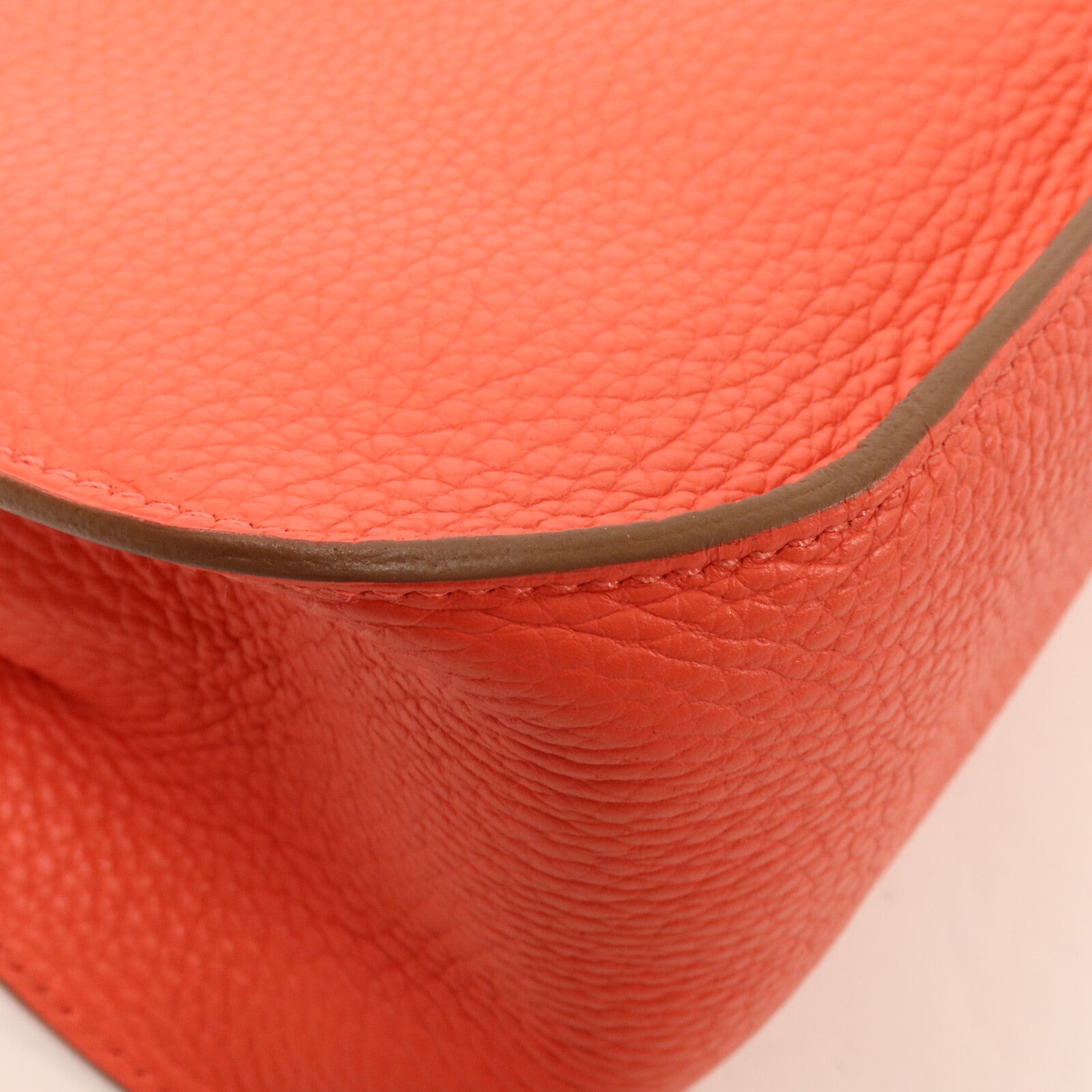 HERMES Clemence皮革Jypsiere 28肩背袋Rose Jaipur