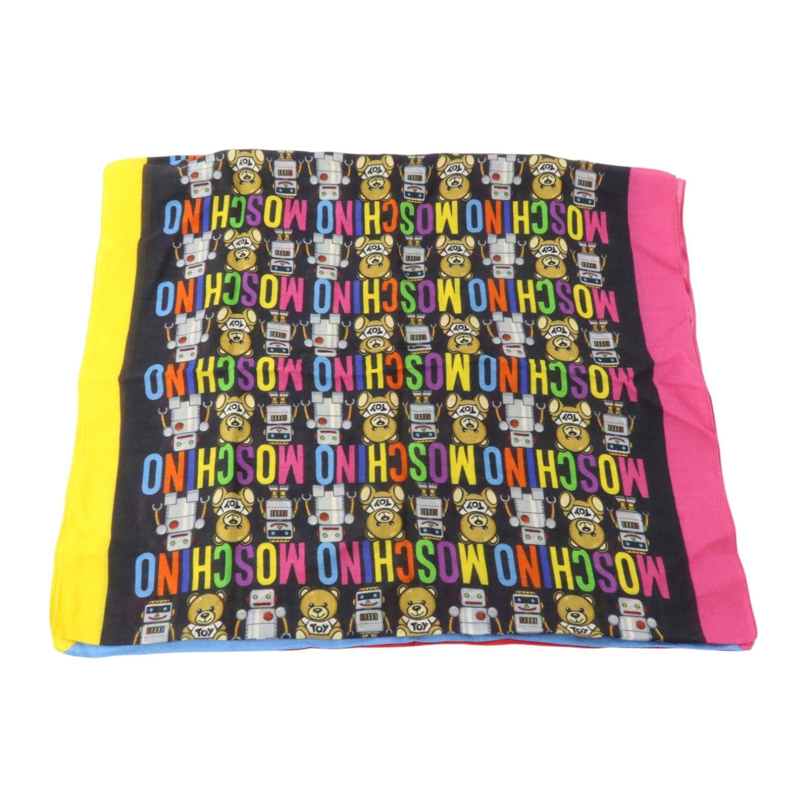 MOSCHINO 莫代爾/羊絨Toy Robot Scarf 145x43cm圍巾