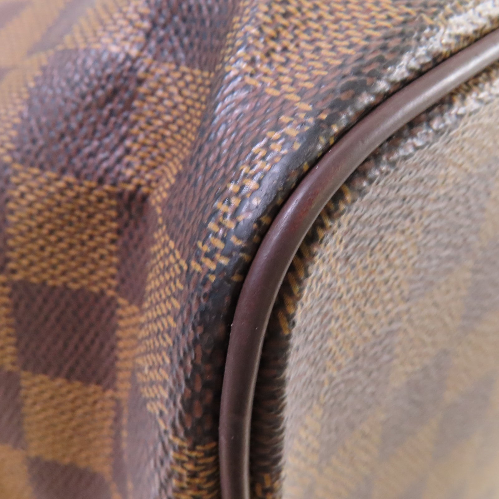 LOUIS VUITTON Damier Ebene Saleya MM Tote Bag金扣肩背袋啡色