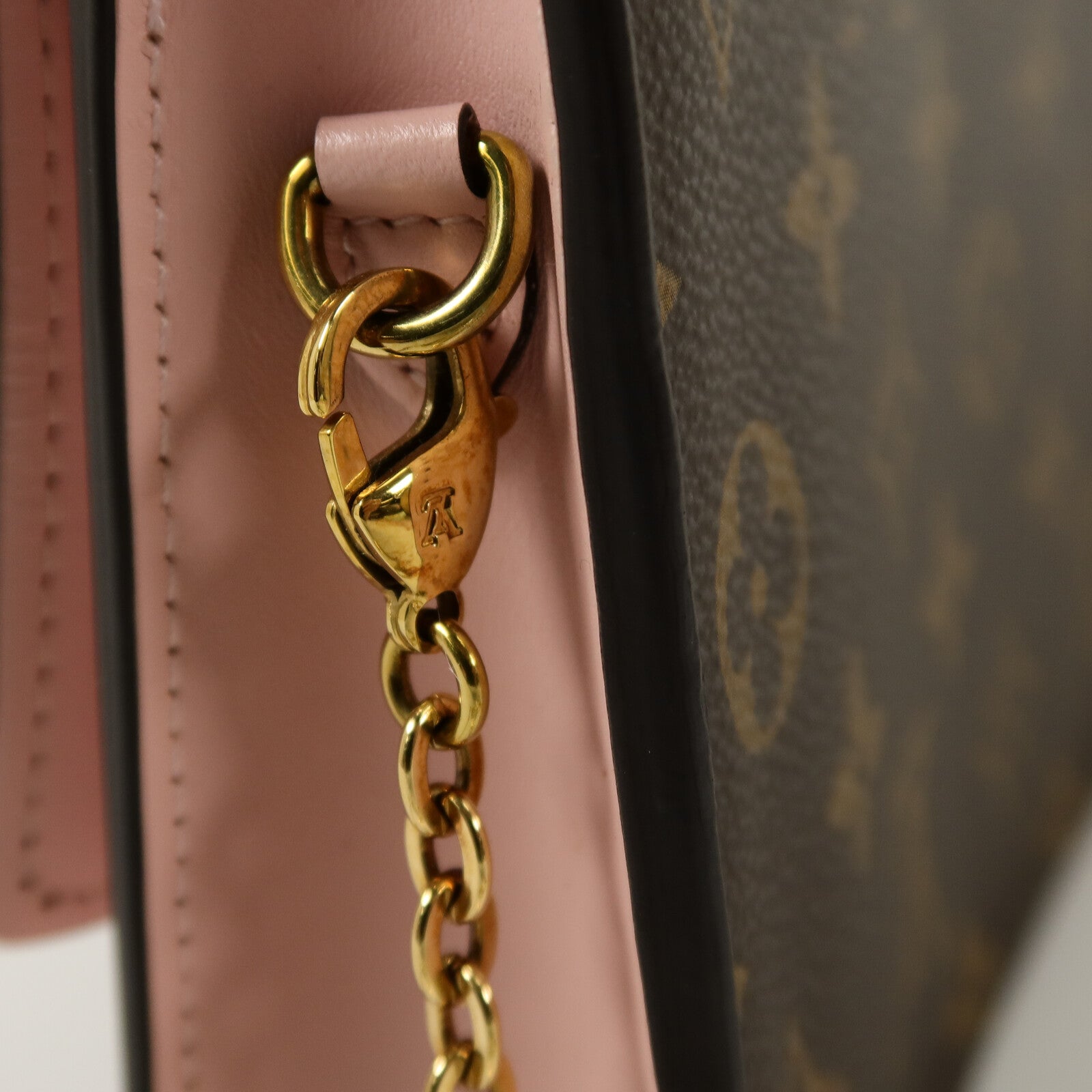 LOUIS VUITTON Monogram Flore Chain Wallet鏈帶肩背袋