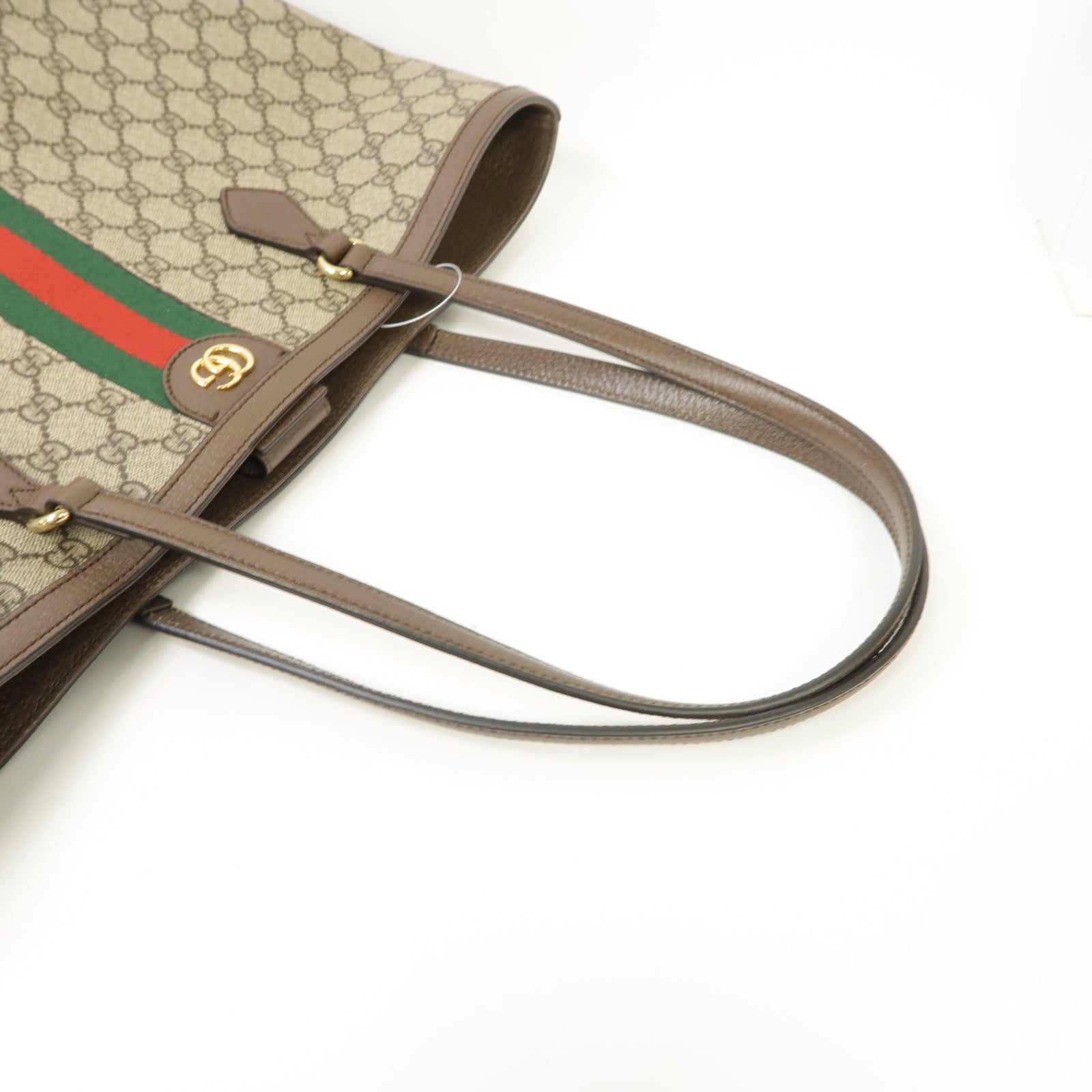 GUCCI 塗層帆布Ophidia GG Medium Tote Bag金扣手挽袋棕色