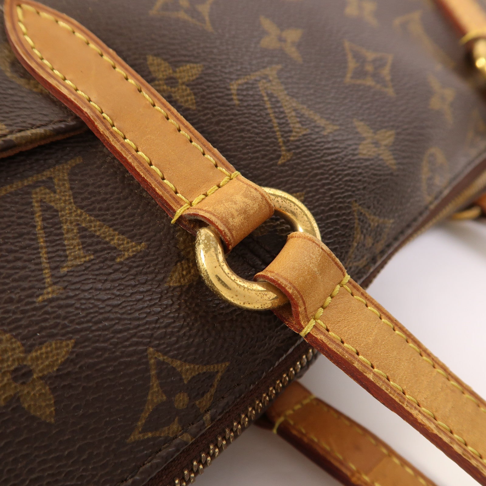LOUIS VUITTON Monogram Totally PM金扣肩背袋/手挽袋棕色