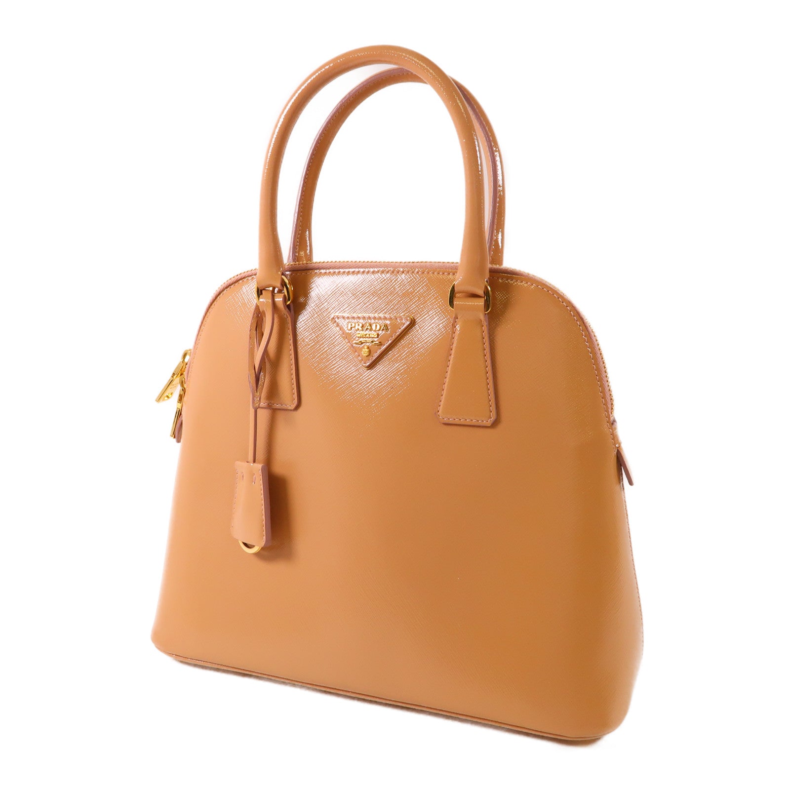 PRADA 漆皮皮革2 Way Shoulder Bag金扣手挽肩背兩用袋