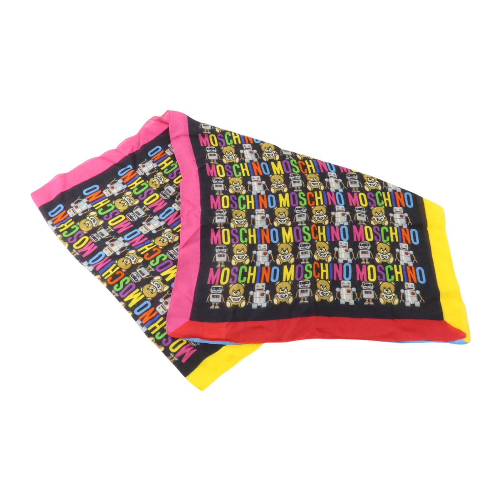 MOSCHINO 莫代爾/羊絨Toy Robot Scarf 145x43cm圍巾
