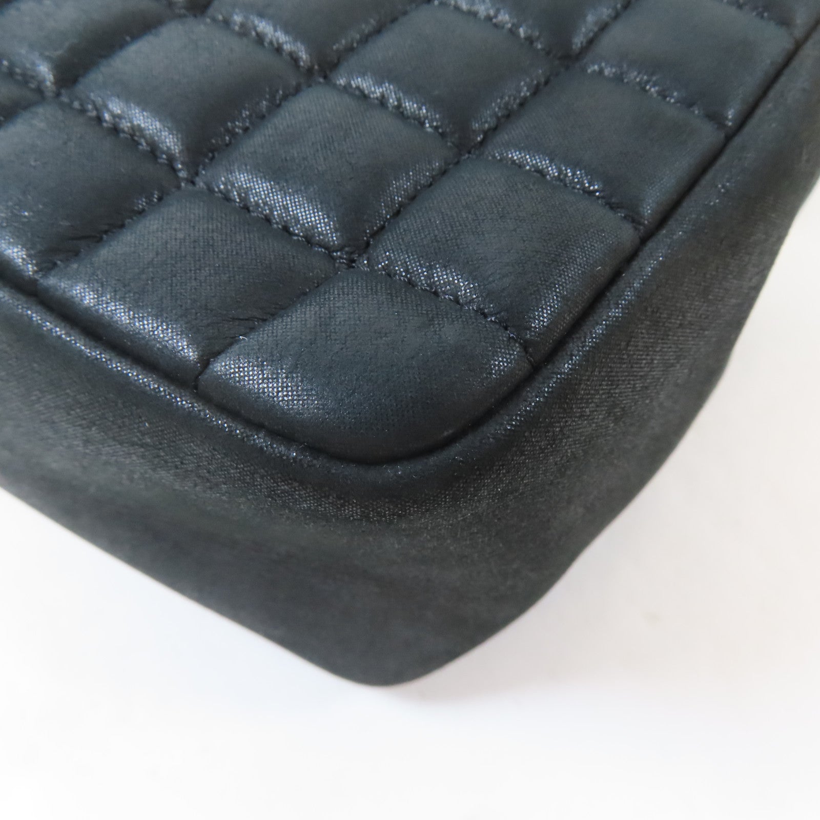 CHANEL 【激減優惠】皮革Chain Shoulder Bag銀扣鏈帶肩背袋黑色