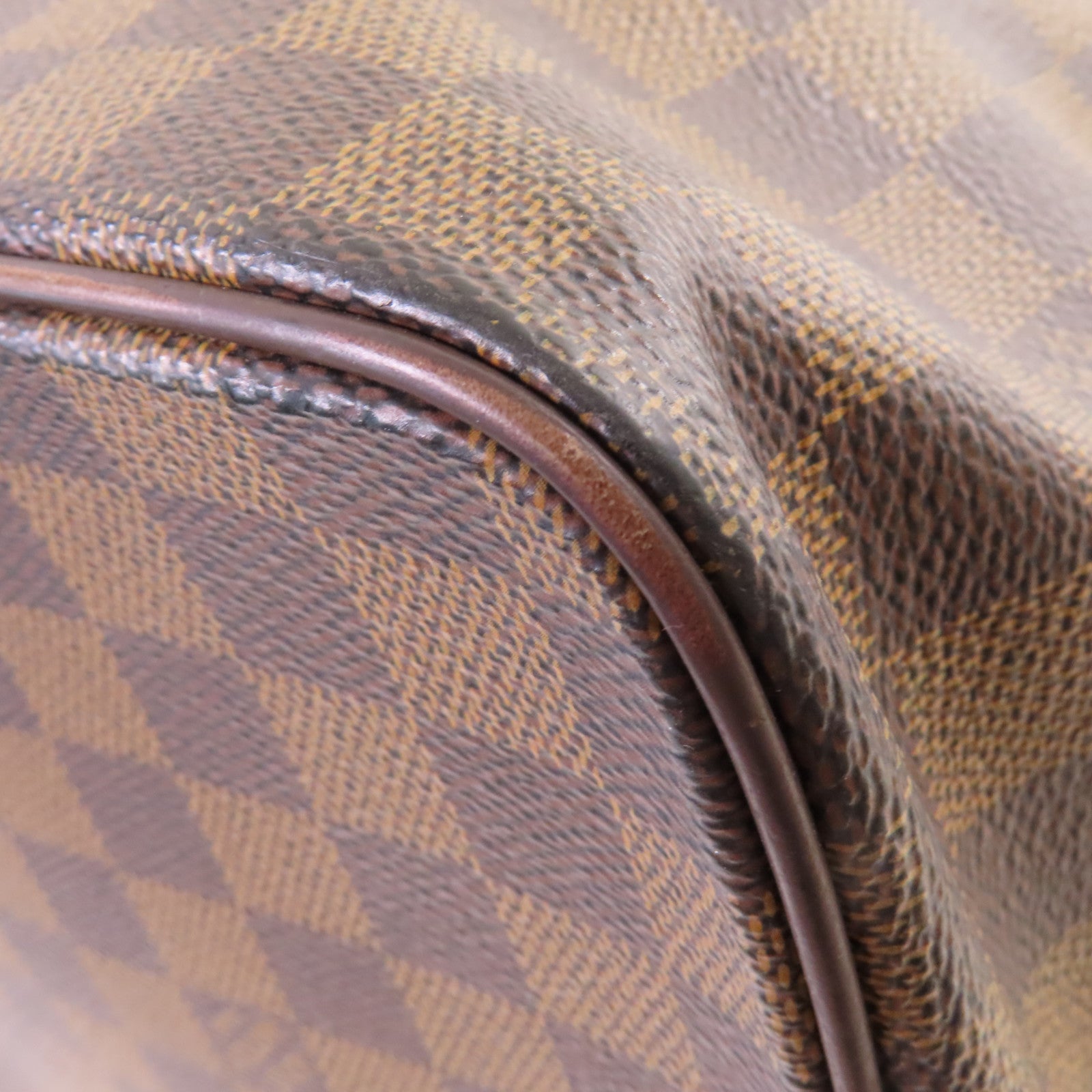 LOUIS VUITTON Damier Ebene Saleya MM Tote Bag金扣肩背袋啡色