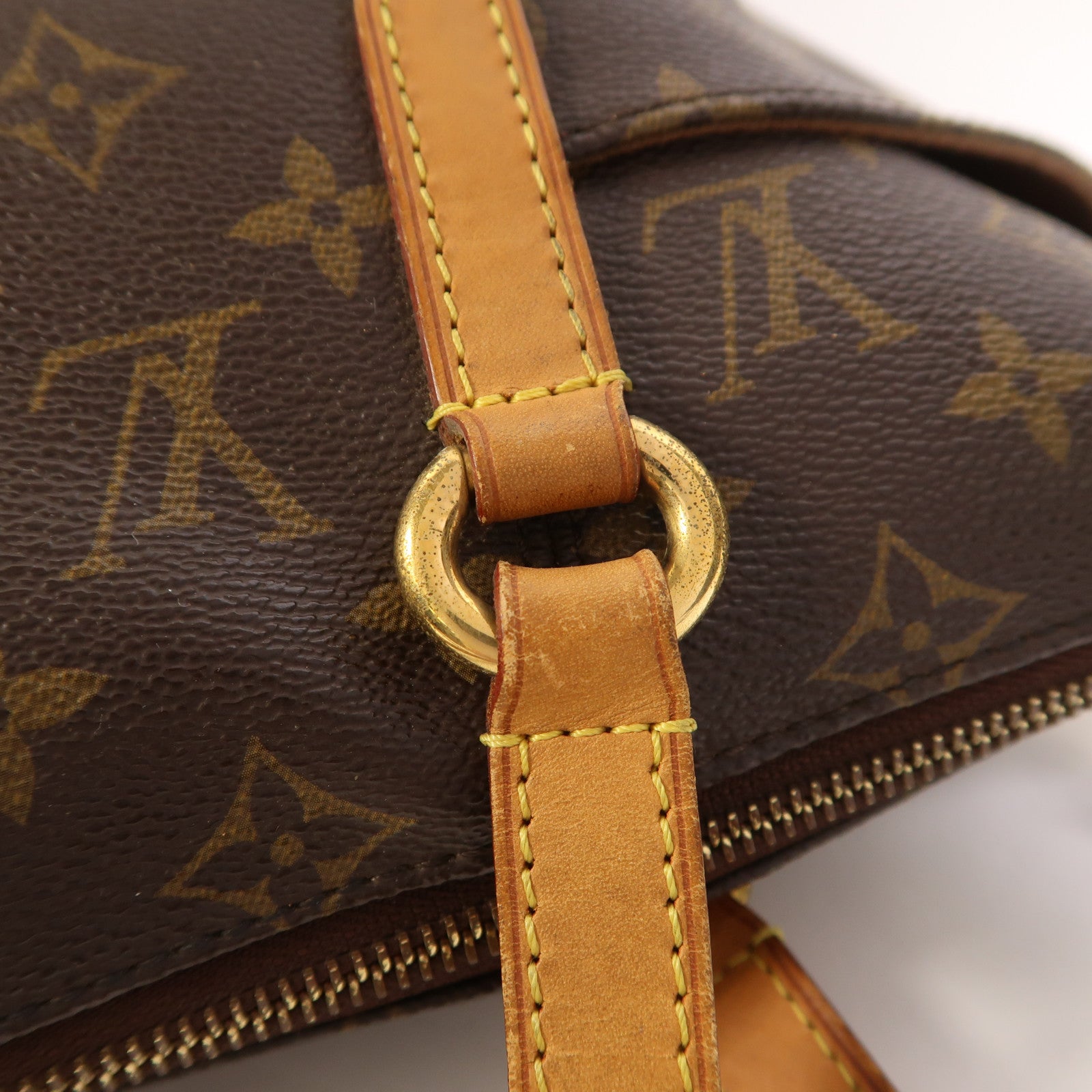 LOUIS VUITTON Monogram Totally PM金扣肩背袋/手挽袋棕色
