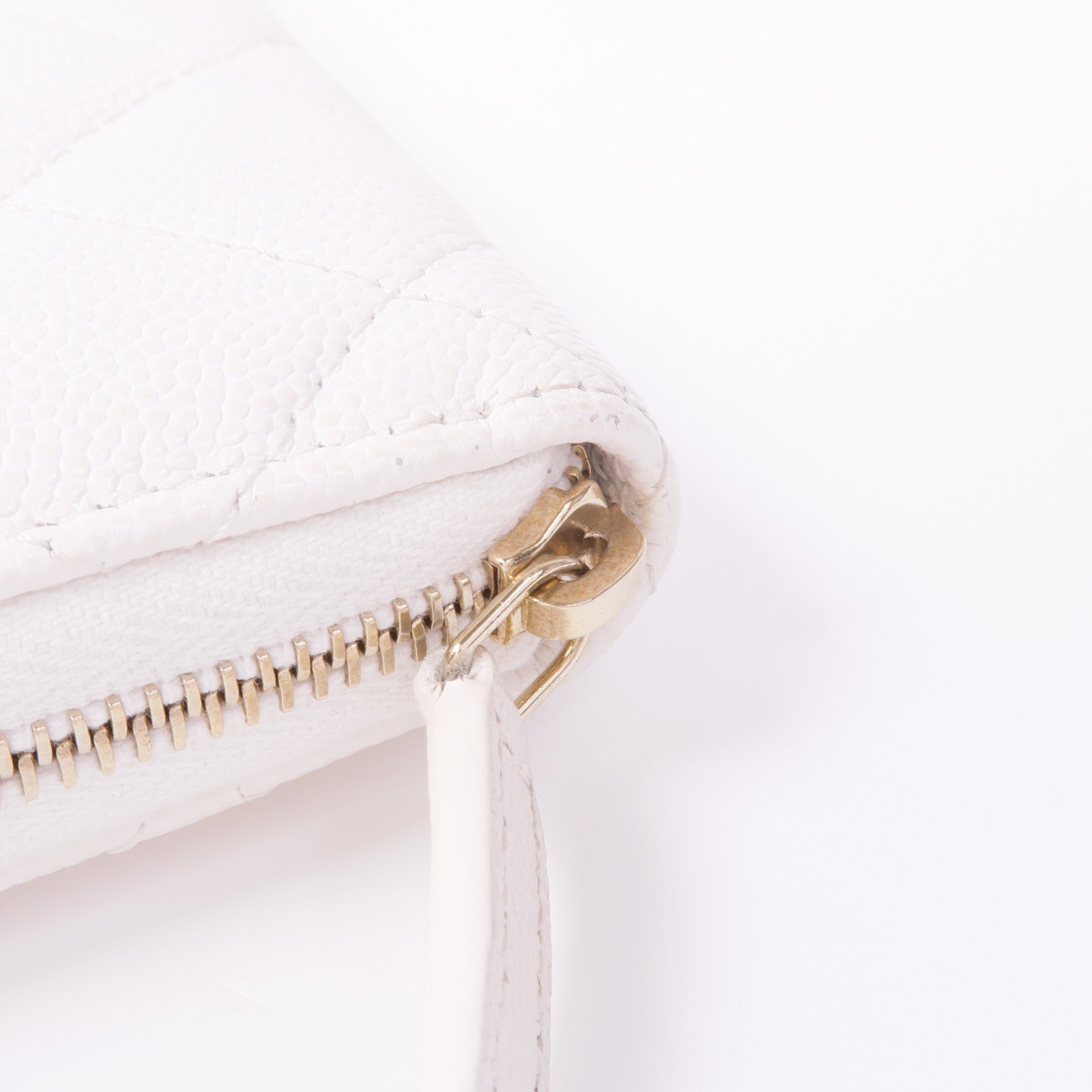 CHANEL 牛皮皮革Zipped Wallet金扣長錢包