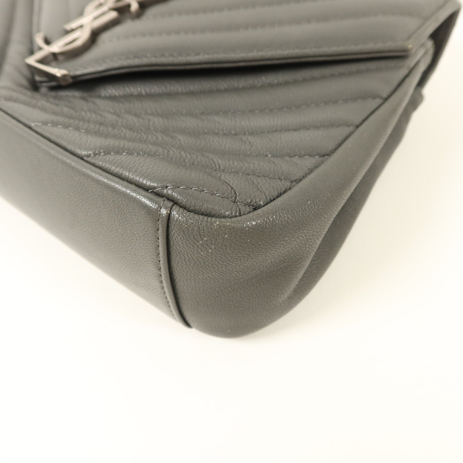 SAINT LAURENT 牛皮皮革College Bag鏈帶肩背袋