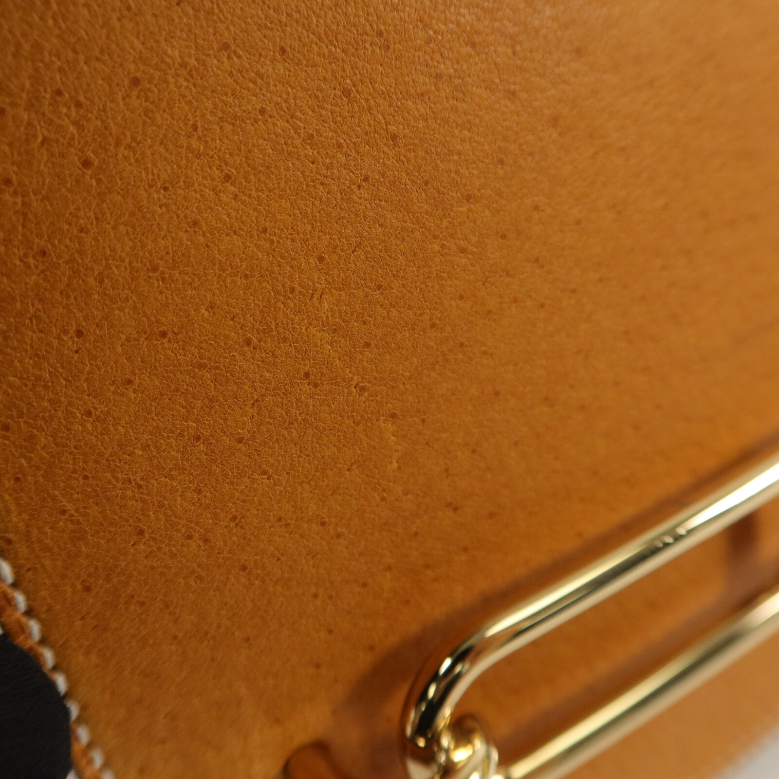 HERMES Peau De Porc皮革Roulis Mini肩背袋Toffee