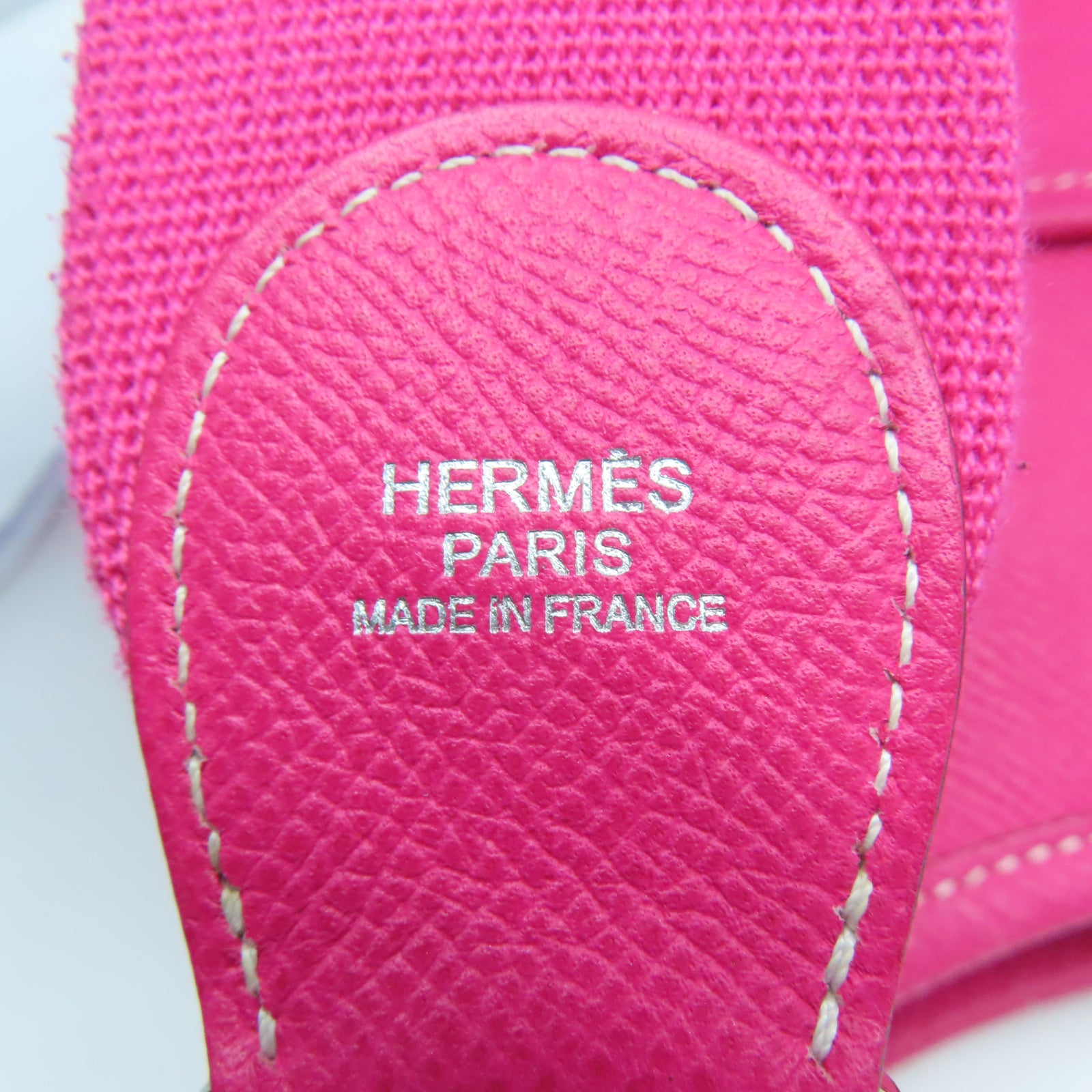 HERMES 【激減優惠】Epsom皮革Evelyne PM銀扣肩背袋Rose Tyrien糖果粉色