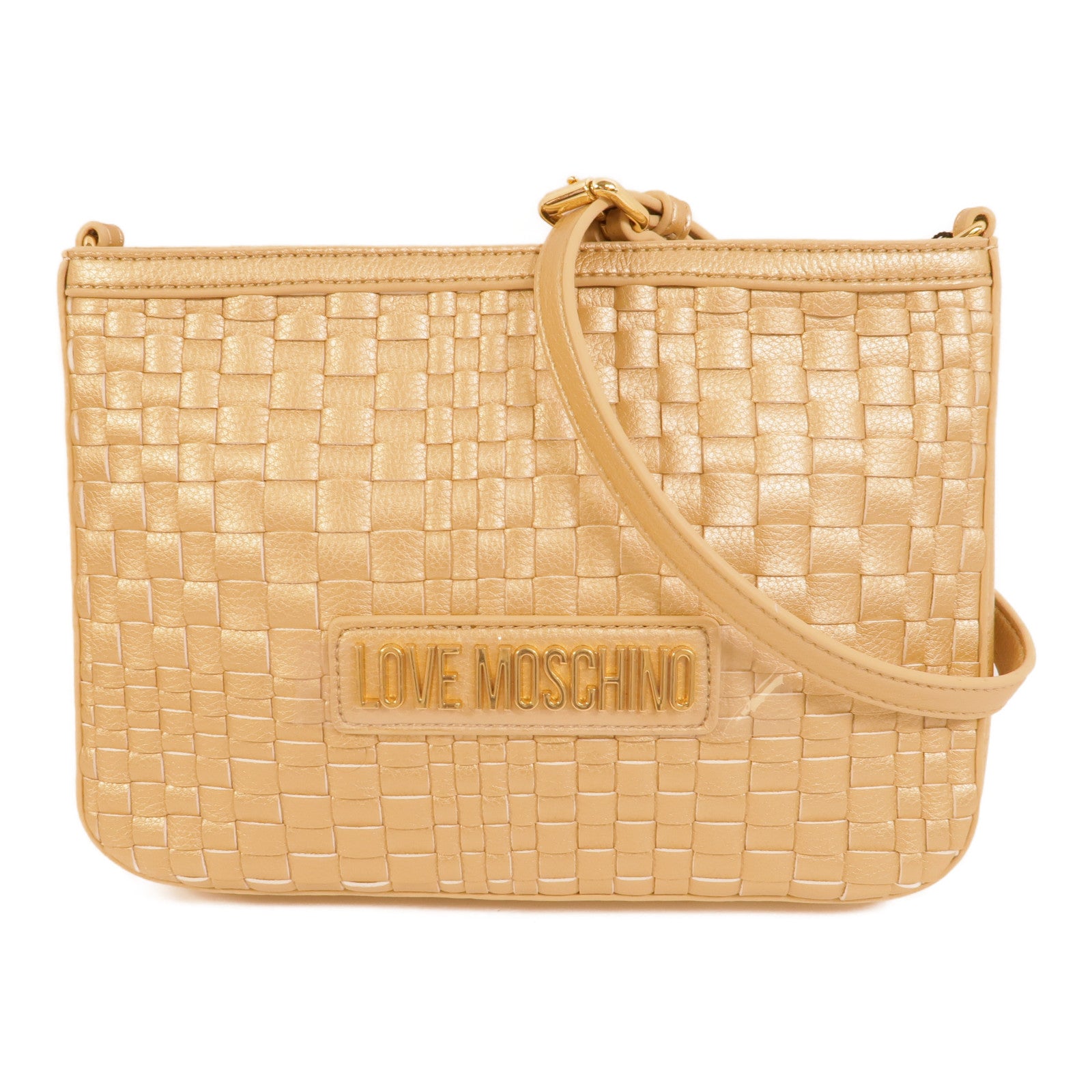 MOSCHINO 塗層帆布Shoulder Bag肩背袋