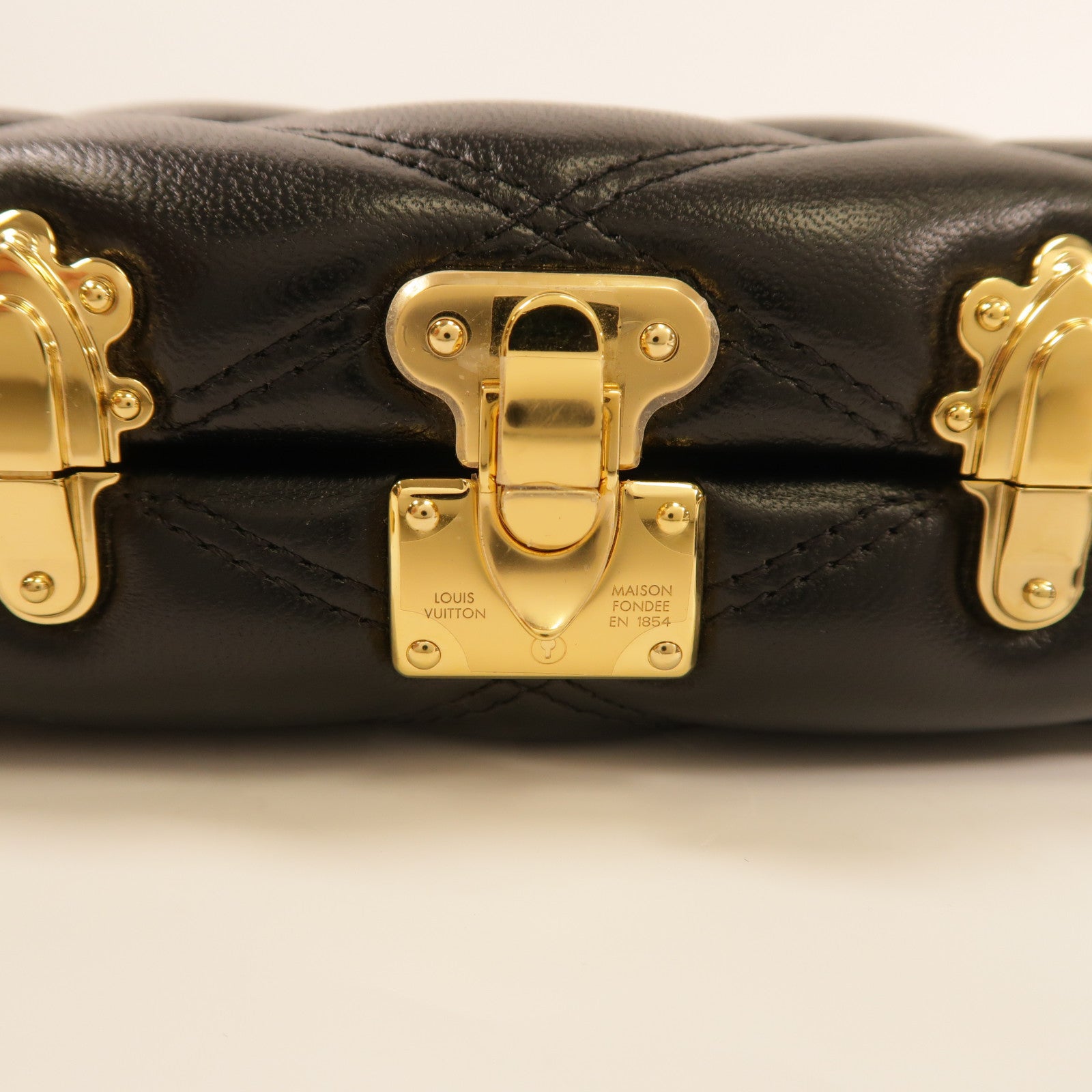 LOUIS VUITTON LV Vanity Case 2 Way Shoulder Bag M23575 Calfskin Leather Black