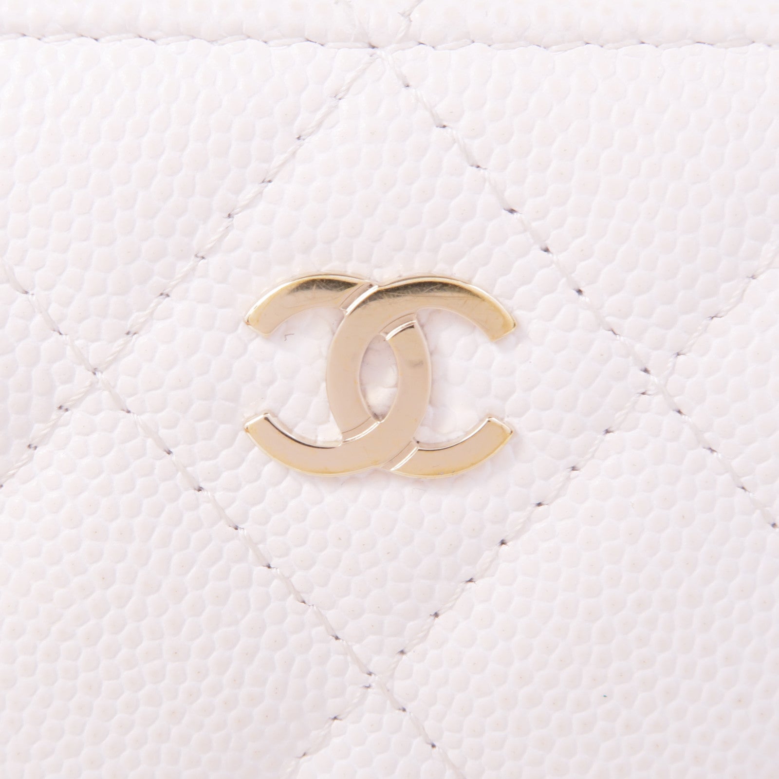CHANEL 牛皮皮革Zipped Wallet金扣長錢包