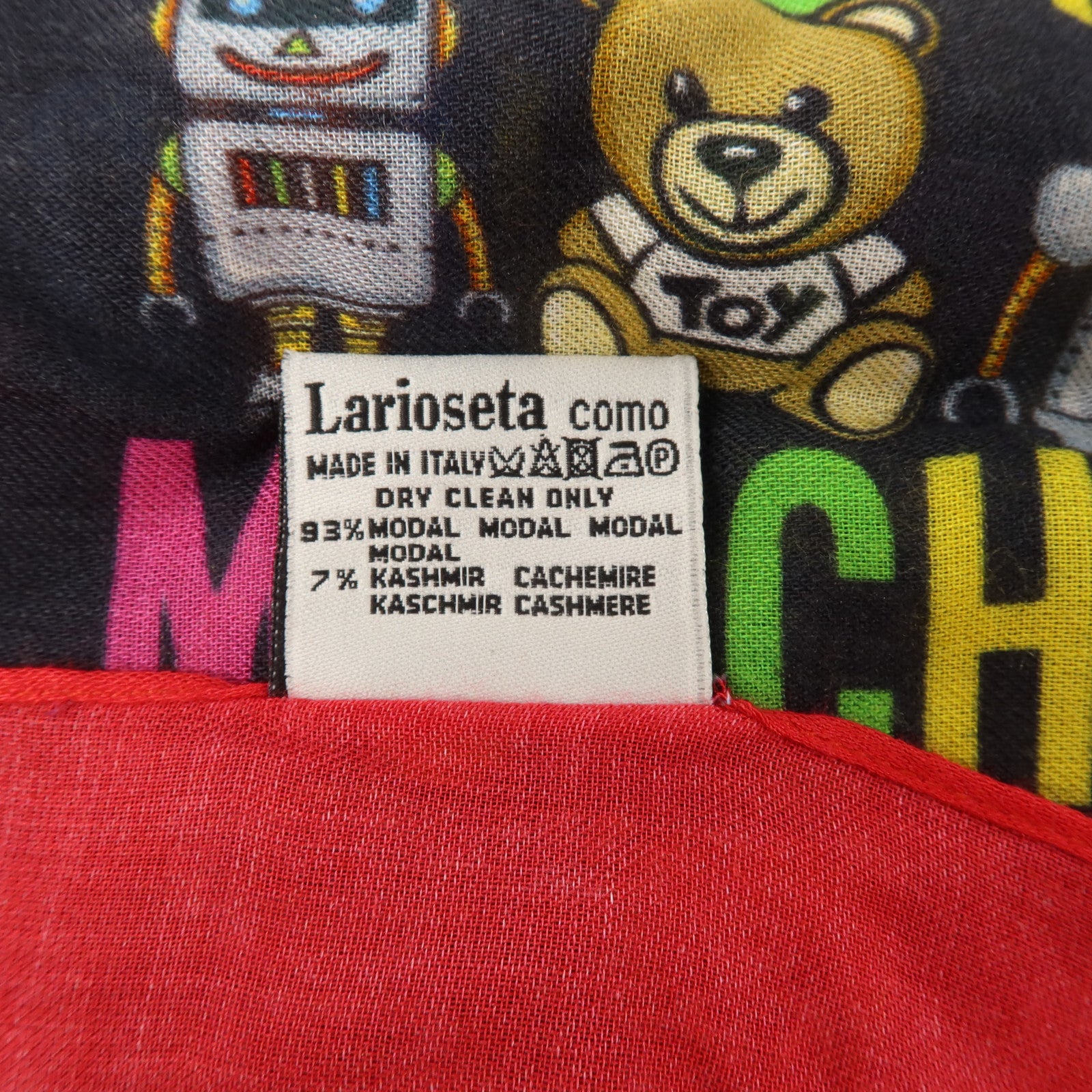 MOSCHINO 莫代爾/羊絨Toy Robot Scarf 145x43cm圍巾